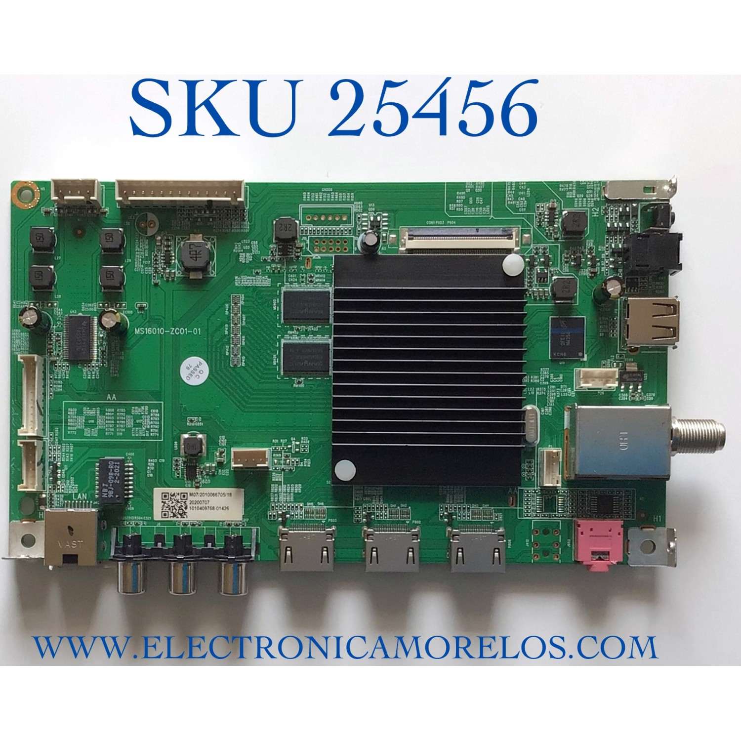 MAIN PARA TV WESTINGHOUSE·ROKU TV 4K UHD HDR SMART TV / NUMERO DE PARTE MS16010-ZC01-01 / 2E01413C0 / E503744 / KB6160A / PANEL T750QVR04.0 / MODELOWR75UX4200 / ((NOTA IMPORTANTE:CHECAR QUE EL PANEL Y MODELO QUE CORRESPONDA CON SU TELEVISION))