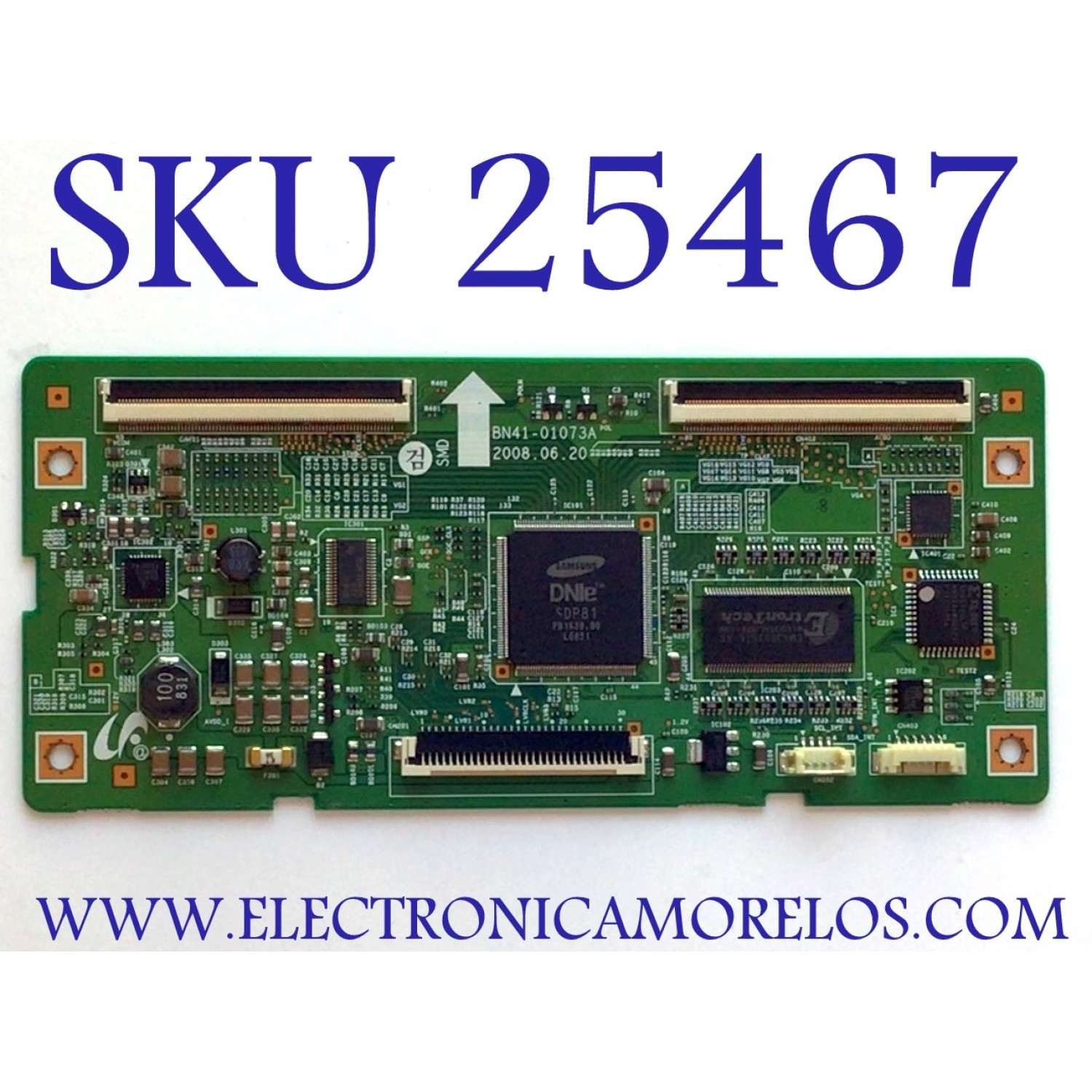 T-CON PARA TV SAMSUNG / NUMERO DE PARTE BN94-02129B / BN41-01073A / 320WF01C-TC / C089221 / PANEL T320HA01-CC / MODELO LN32A330J1NXZA 