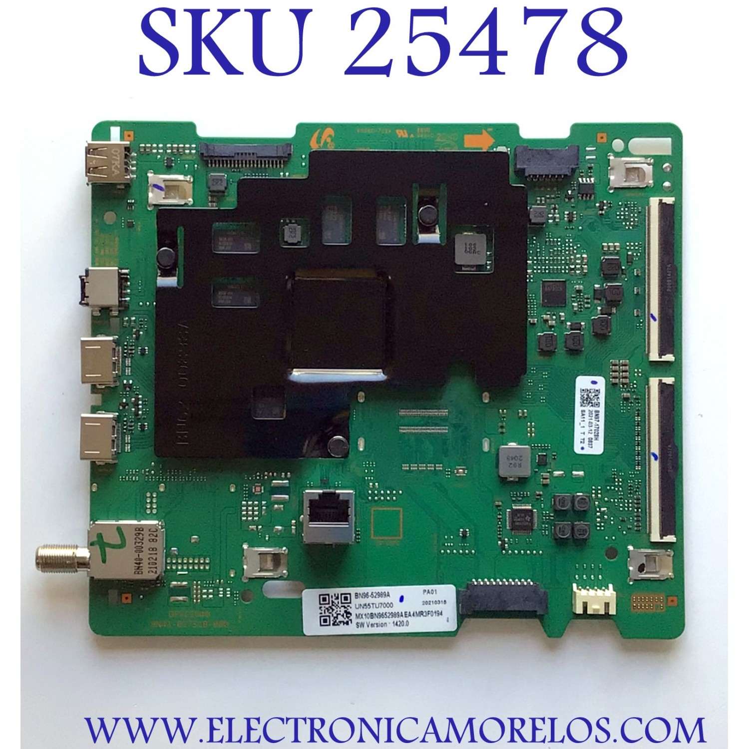 MAIN PARA TV SAMSUNG 4K·UHD·HDR SMART TV / NUMERO DE PARTE BN94-16115D / BN41-02751B / BN96-52989A / BN97-17028H / BN9416115D / DISPLAY LSF550FN16-Q01 / MODELOS UN55TU7000FXZA FA09 / UN55TU7000FXZA FP15 / UN55TU7000FXZA FA11  UN55TU7000FXZA FN11