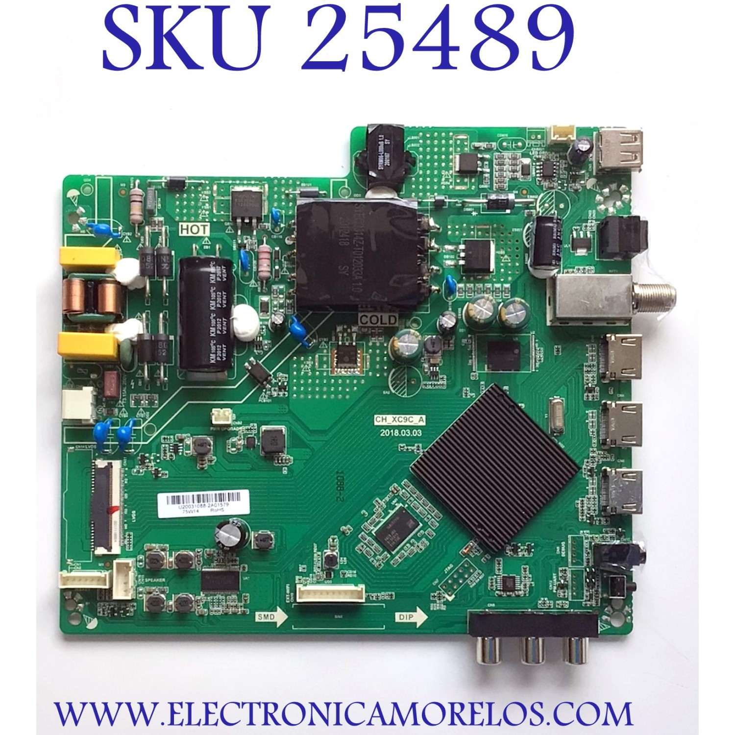 MAIN FUENTE (COMBO) PARA TV WESTINGHOUSE·ROKU TV SMART TV / NUMERO DE PARTE TPD.MS1603.PB751 / CH_XC9C_A / 515Y16031M12 / 2010051462 / 536D43006LF13 / LP2E09469A0 / PANEL'S C430Y19-5C / LC430DUY-SHA1 / MODELO WR43FX2019