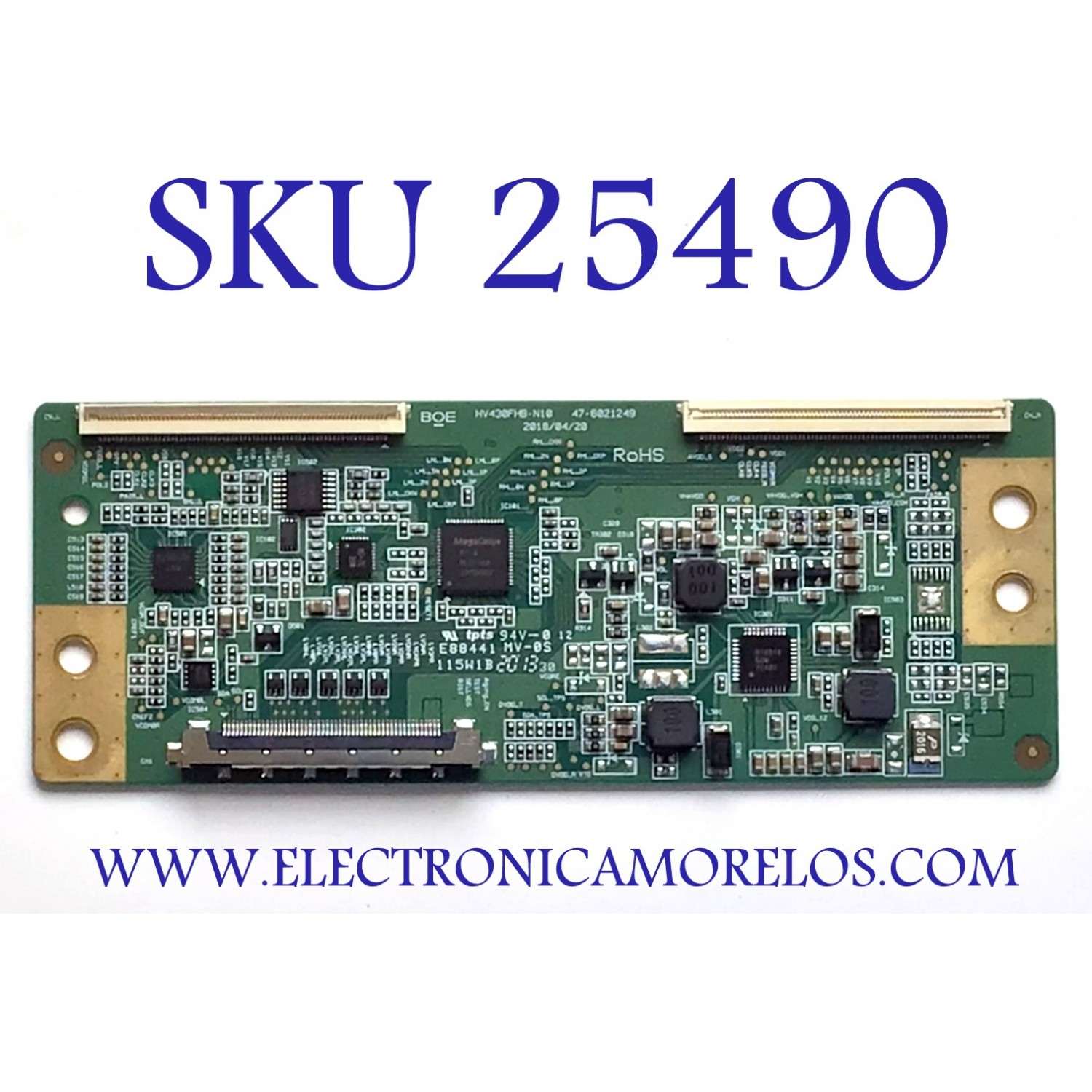 T-CON PARA TV VIZIO / NUMERO DE PARTE 44-9771588O / 47-6021249 / HVN430FHB-N10 / HT4B0925870 / PANEL BOEI430WU1 / MODELOS D43FX-F4 LBFVNXW / D43FX-F4  / D43FX-F4 LBVAVNNW / LBFVNSW / LBVFVNTW / LBVFVNQW
