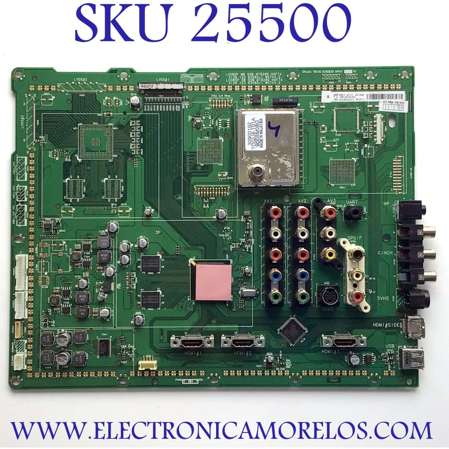MAIN PARA TV PHILIPS / NUMERO DE PARTE 312124001511 / 3139 123 63582v1 WK744.2 / 313912363582v1WK744.2 / LC08SP MB SSB MT8280 NAFTA / A9PJ2D1G-002 / E150630 / 0011582 / 9PJ2111 / PANEL LC470WUE (SB)(A1) / MODELO 47PFL3704D/F7 