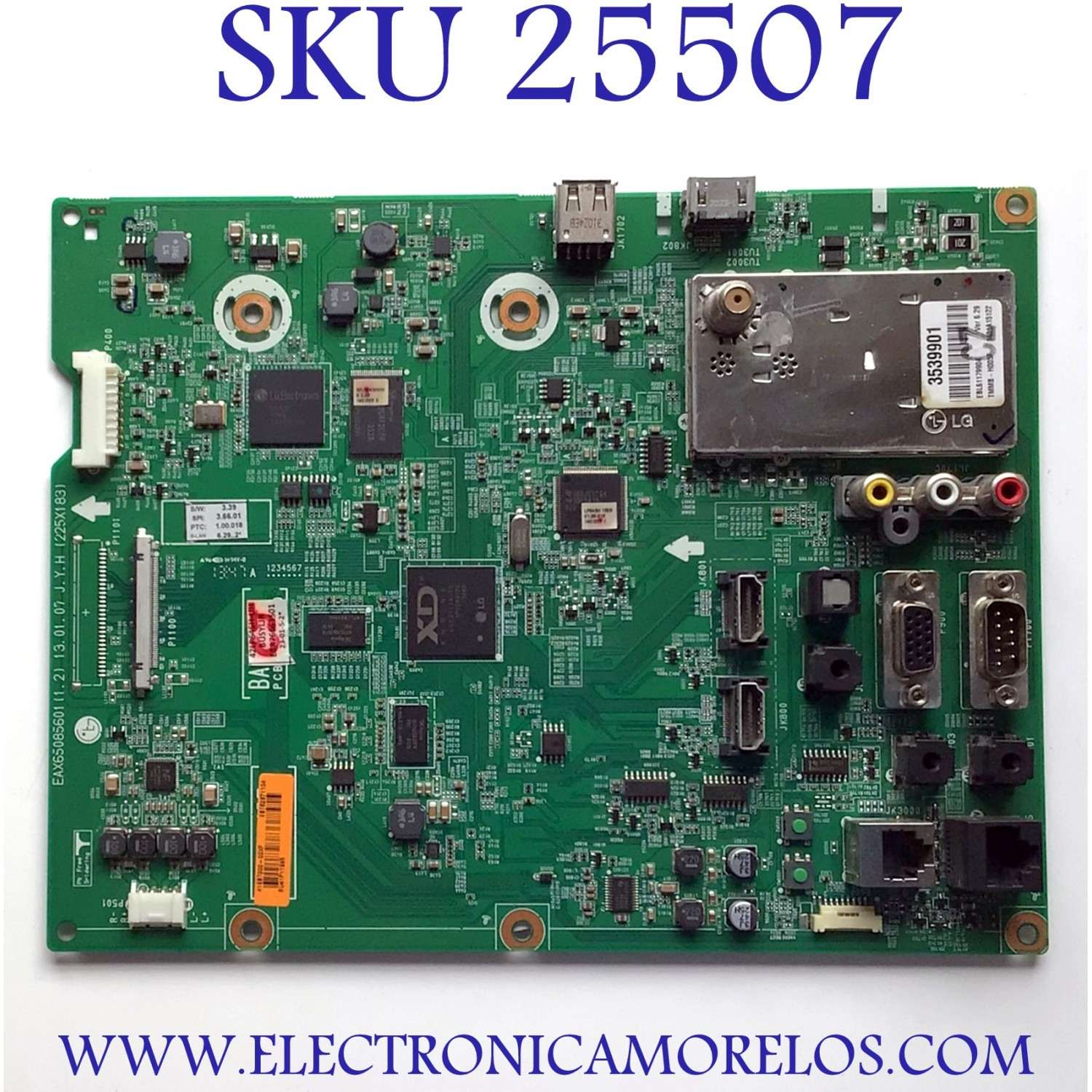 MAIN PARA TV LG / NUMERO DE PARTE EBT62371104 / EAX65085601 / EBR76663501 / EAX65085601(1.2) / PANEL LC420DUE (SF)(R1) / MODELO 42LP645H-UH / 42LP645H-UH BUSYLJR / 42LP645H-UH.BUSYLJR
