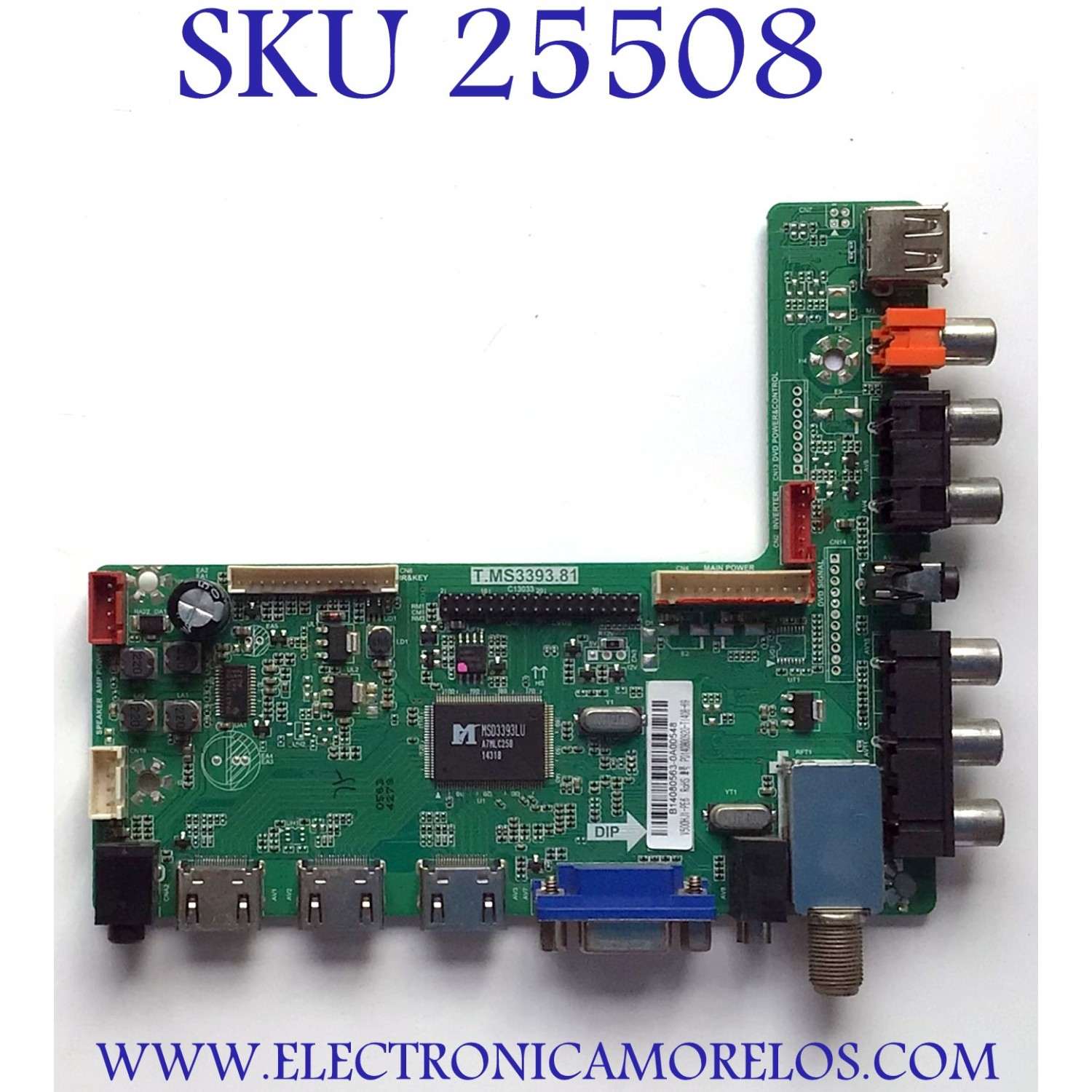 MAIN PARA TV PIXEL / NUMERO DE PARTE B14080563 / T.MS3393.81 / P0140800920-T1408-69 / PANEL'S CX500DLEDM / V500HJ1-PE6 / MODELO LE-5029