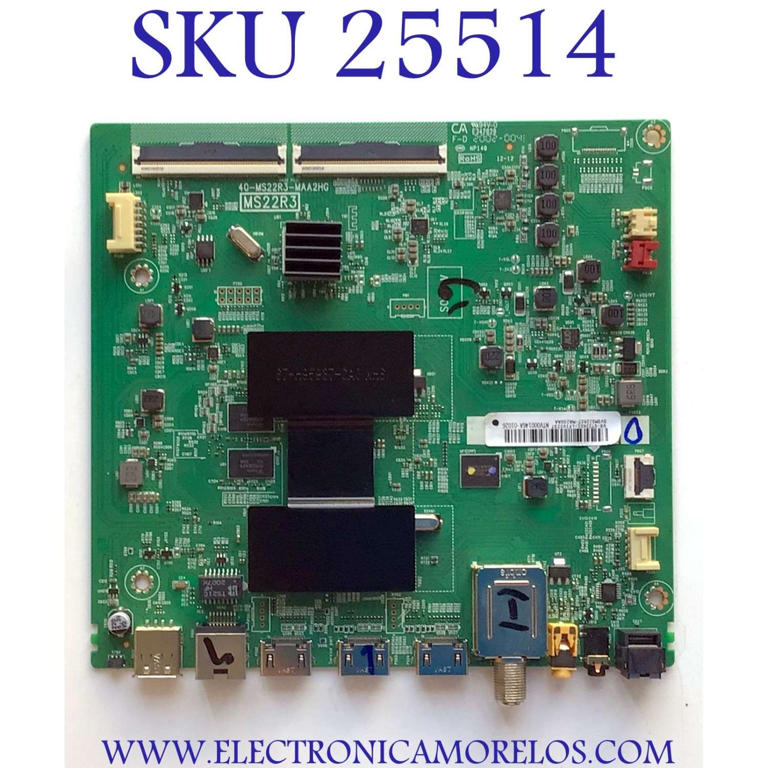 MAIN PARA TV TCL SMART TV / NUMERO DE PARTE SVSMS22R07-MA200AA / 40-MS22R3-MAA2HG / V8-ST22K01-LF1V2237 / MS22R3 / E342828 / MODELO 55S423