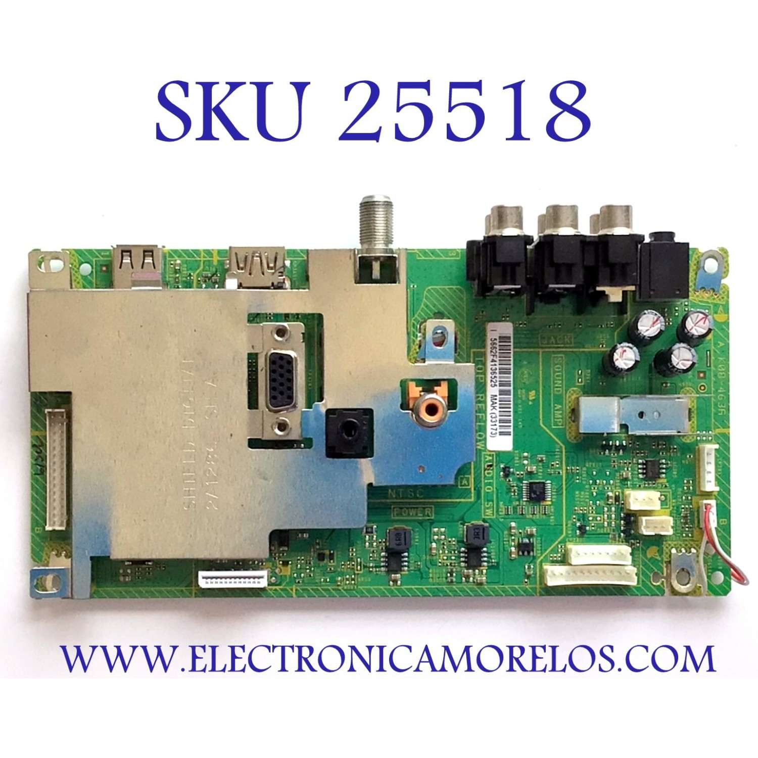 MAIN PARA TV SANSUI / NUMERO DE PARTE 5662F4136525 / CML231B / CAB3I1Z191(3KX-02W) / CAB3I1Z191 / PANEL M185BGEP02LED / MODELO SLED1953W