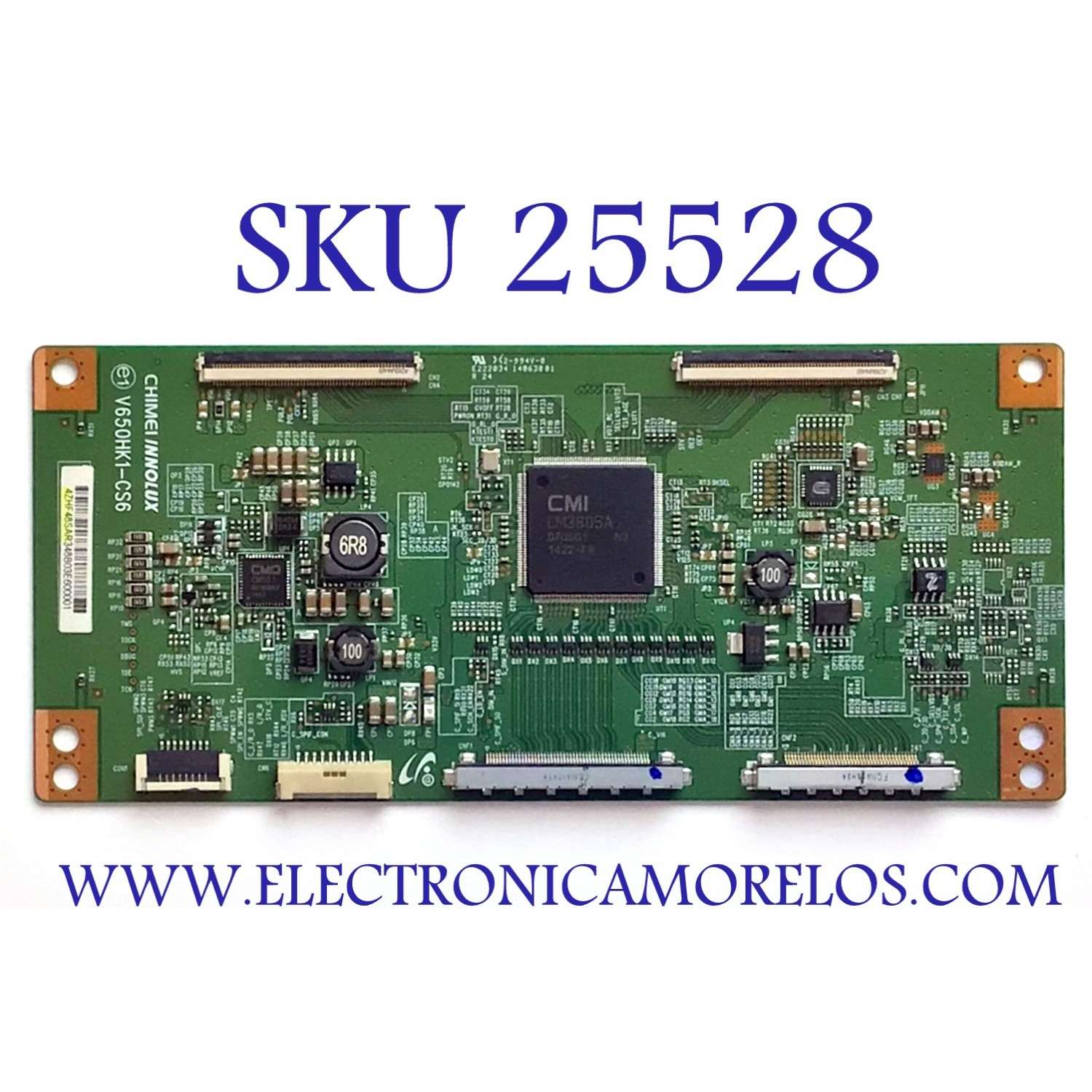 T-CON PARA TV LG NUMERO DE PARTE 4Z.HF48S.AR3 / V650HK1-CS6 / 4ZHF48SAR348B03E600001 / MODELO 65LB5200-UA
