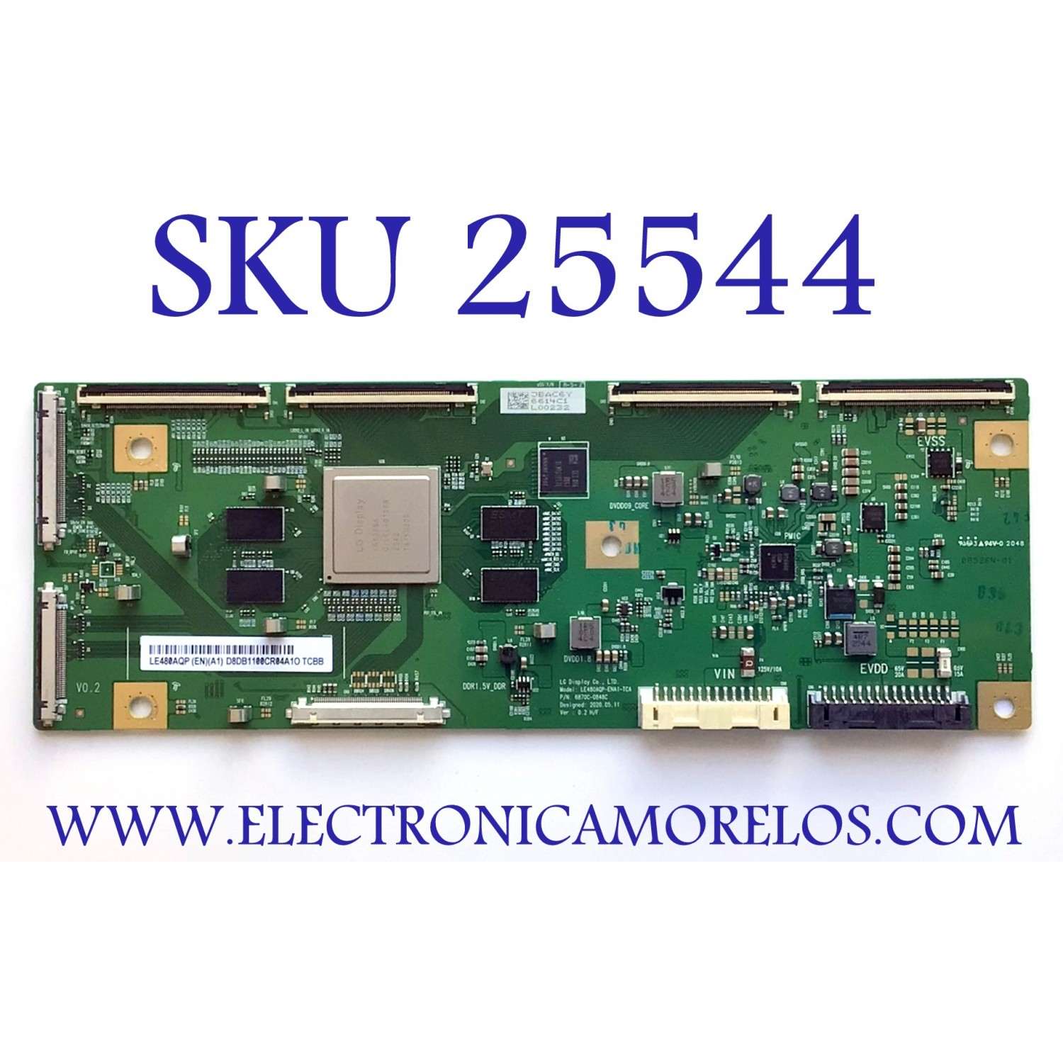 T-CON PARA TV SONY NUMERO DE PARTE 6614C / 6870C-0848C / LE480AQP-ENA1-TCA / PANEL LE480AQP(EN)(A1) / MODELO XBR-48A9S