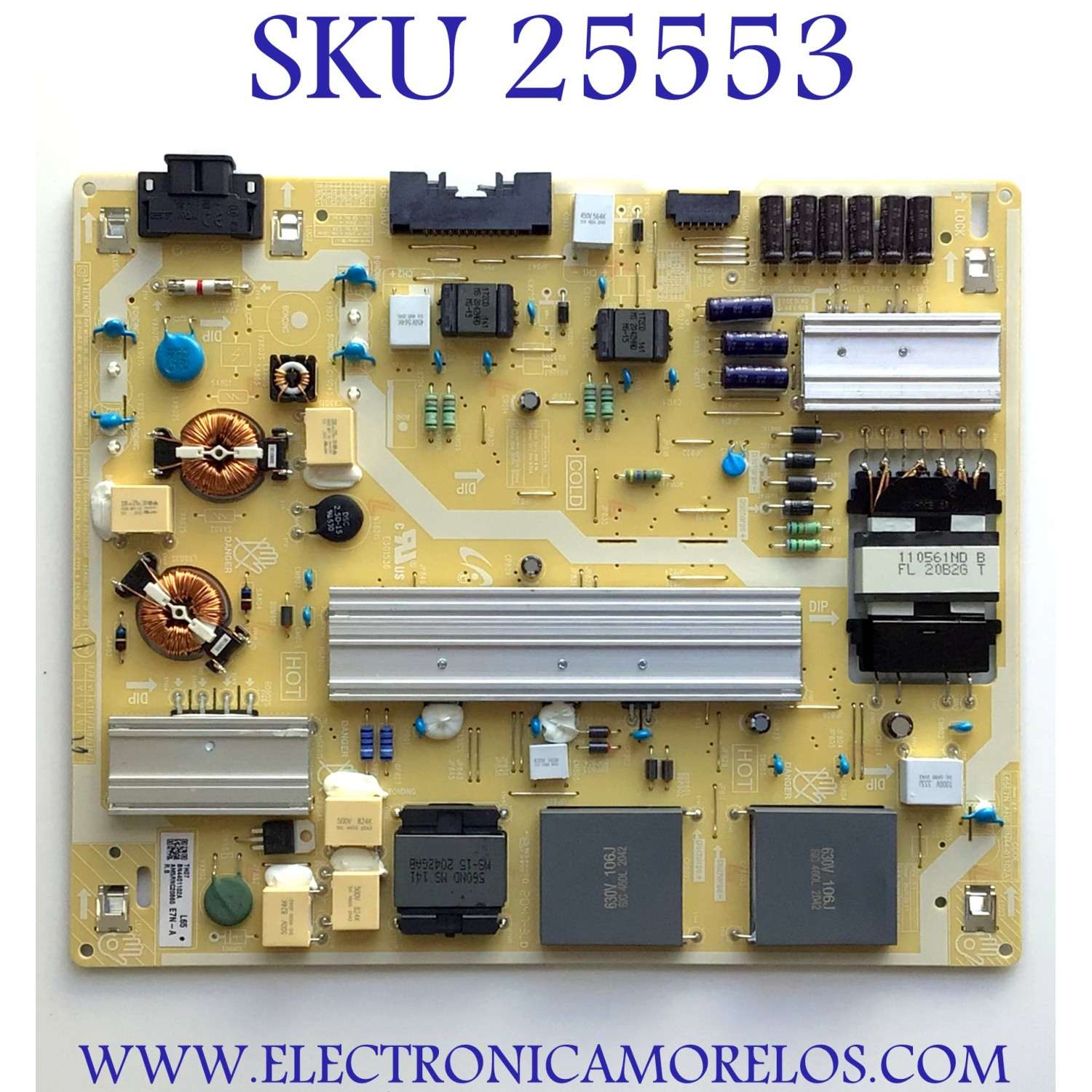 FUENTE DE PODER PARA TV SAMSUNG QLED / NUMERO DE PARTE BN4401102A / L65E7N AHS / BN44-01102A / MODELOS QN65Q60 / QN65Q60AAFXZC / QN65Q60AAFXZA / QN65Q6D / UN65AU8000B / UN65AU8000 / HG65Q60 / HG65Q60AANFXZA / MAS MODELOS EN DESCRIPCIÓN