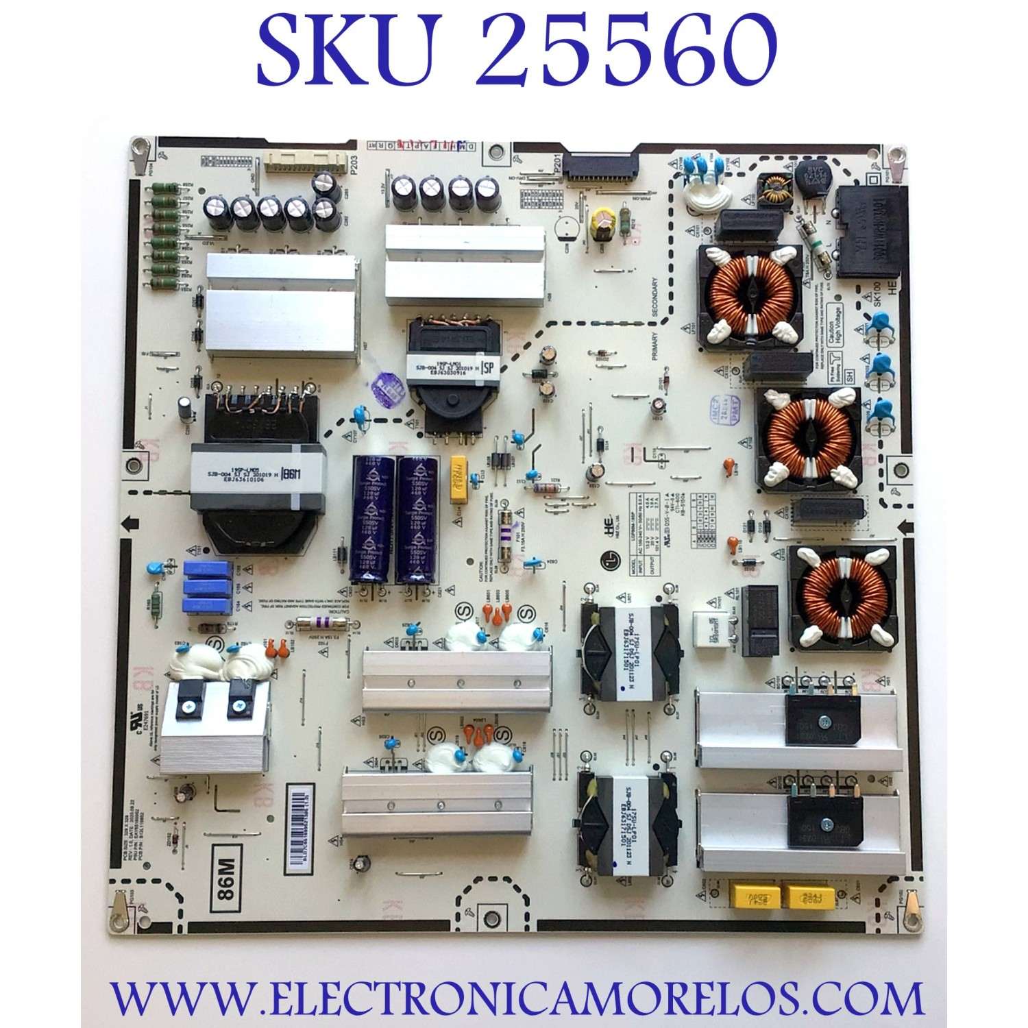 FUENTE DE PODER PARA TV LG NANO CELL SMART TV / NUMERO DE PARTE EAY65169952 / B12L119952 / 65169952 / E247691 / LGP86M-19SP / CTI-600 / KB-5150 / PANEL NC860DQD-AAHH5 / MODELO 86NANO90UNA / 86NAN090UNA / 86NANO90UNA.BUSWLJR