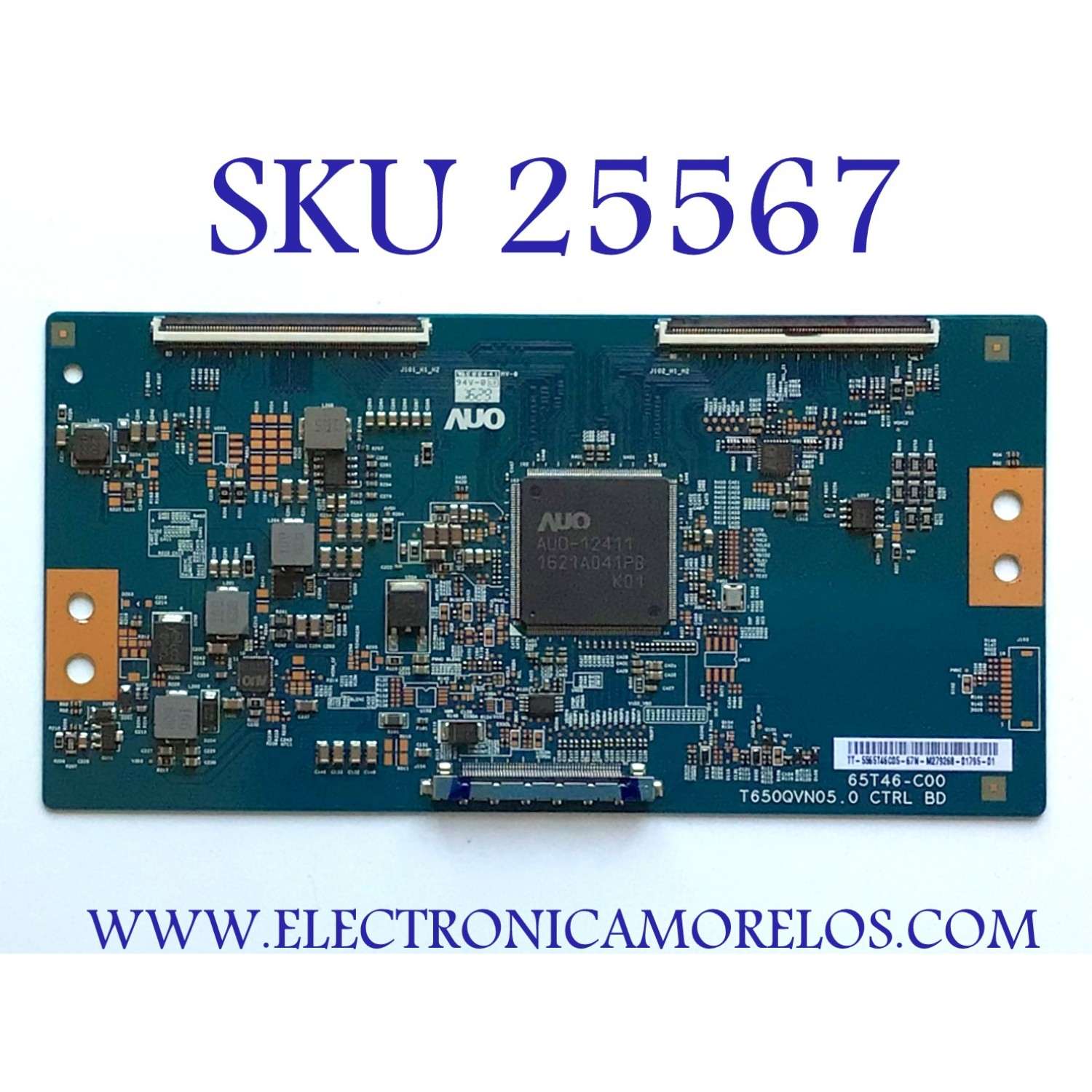 T-CON PARA TV TOSHIBA / NUMERO DE PARTE 5565T46C05 / 65T46-C00 / T650QVN05.0 CTRL / PANEL K650WDR / MODELO 65L621U