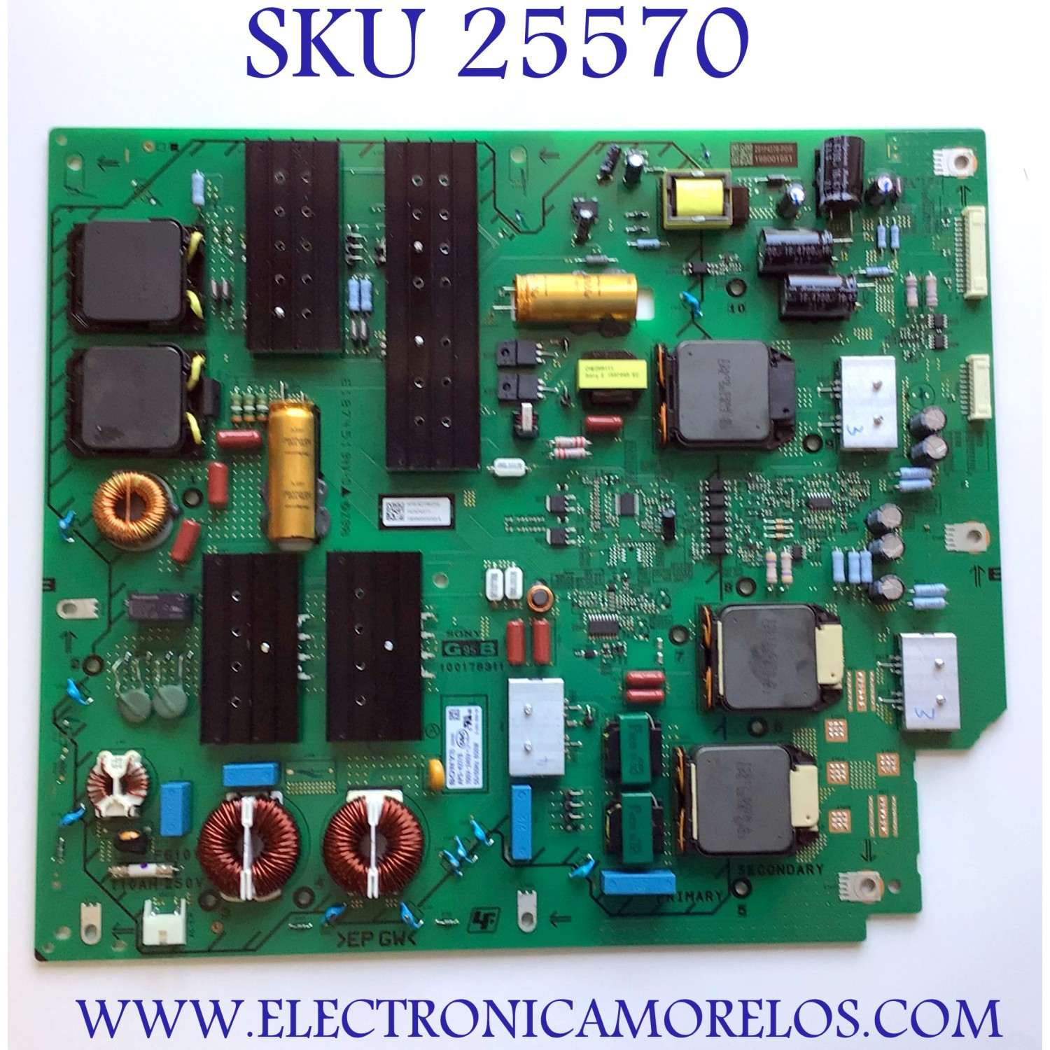 FUENTE DE PODER PARA TV SONY SMART TV / NUMERO DE PARTE 1-474-745-11 / 10017831 / 147474511 / E187451 / APS-427/B / 198001951 / APS-427/B(CH) / PANEL LE550AQP (AM)(A1) / MODELO XBR-55A9G / XBR55A9G