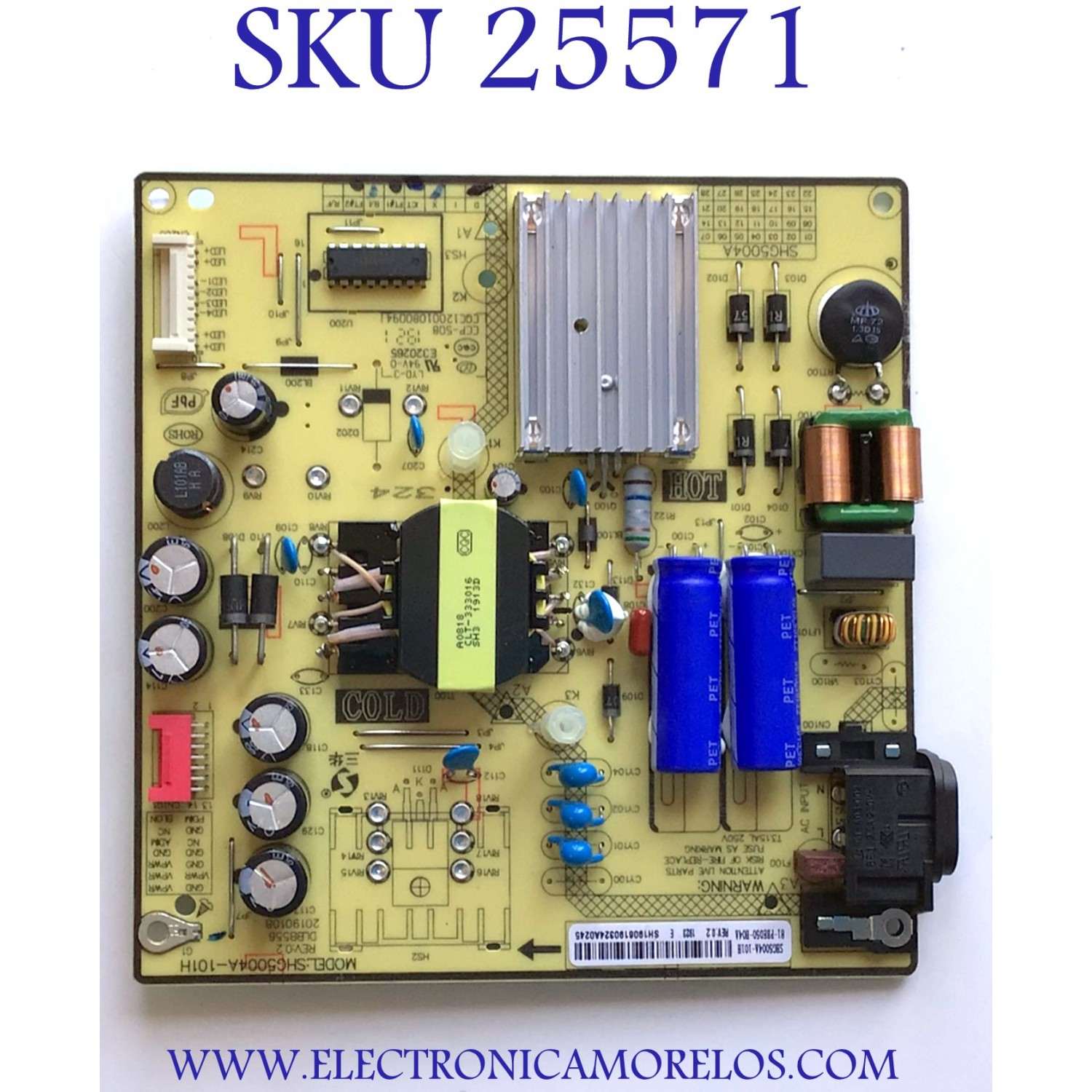 FUENTE PARA TV PIONEER / NUMERO DE PARTE ESTA  81-PBE050-H4A / SHG5004A-101H / SH1906190324A0245 / MODELO PLE-43S09UHD / PLE43S09UHD