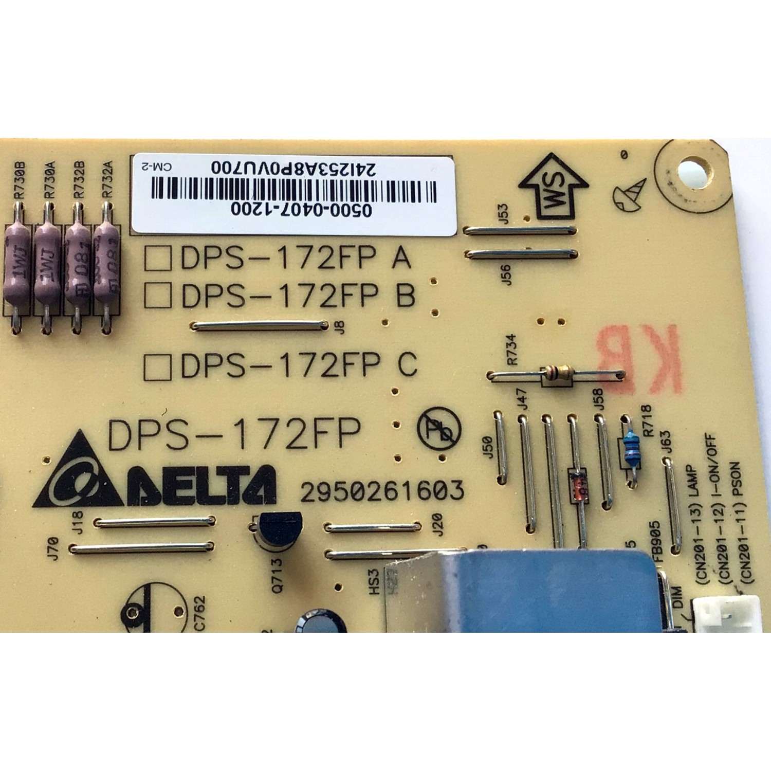 FUENTE PARA TV LG / NUMERO DE PARTE 0500-0407-1200 / DPS-172FP / 24I253A8P0VU700 / 050004071200 / M10229703958 / PANEL LC320WUG (SC)(R7) / MODELO 32LD400-UA.CUSWLH - Imagen 2
