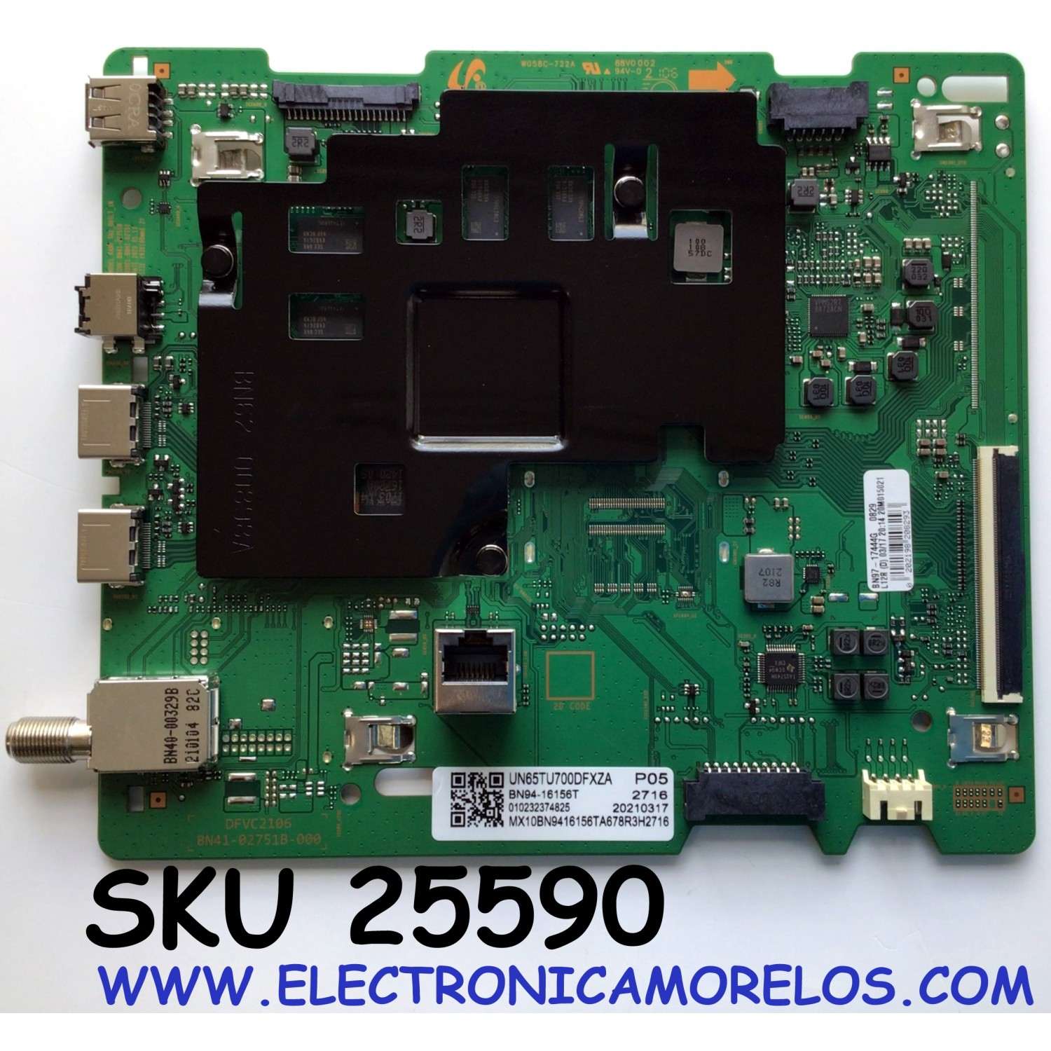 MAIN PARA TV SAMSUNG SMART TV 4K CRYSTAL UHD HDR / NUMERO DE PARTE BN94-16156T / BN41-02751B / BN97-18573G / BN97-17444G / PANEL CY-BT065HGLV9H / DISPLAY LSF650FN14-R02 / MODELOS UN65TU7000FXZA / UN65TU700DFXZA / UN65TU7000FXZA FO10