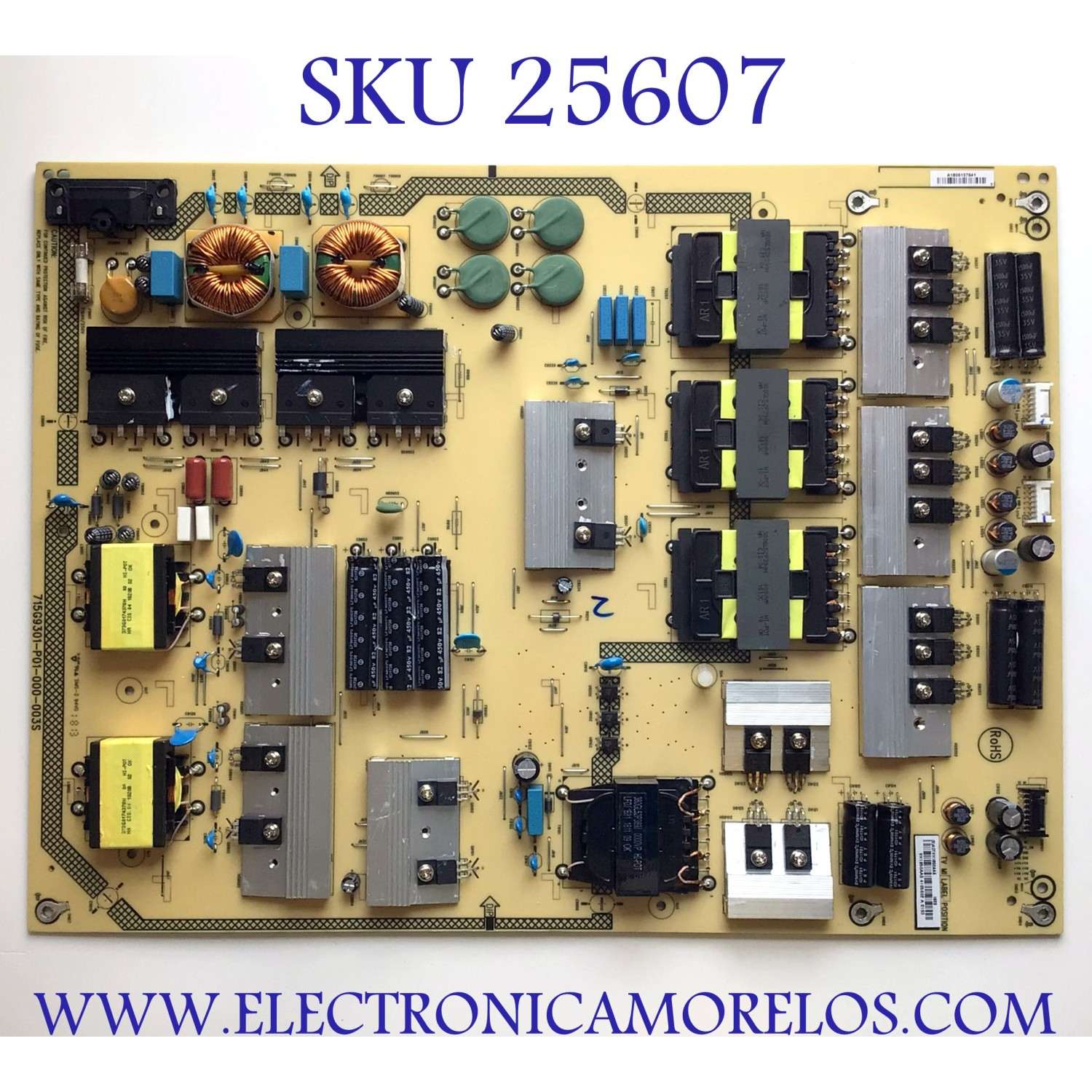 FUENTE DE PODER PARA TV VIZIO / NUMERO DE PARTE ADTVH1850AAS / 715G9301-P01-000-003S / VH1850AAS / SMS-2 / PANEL T750QVF04.1 / MODELO V755-H4 / V755-H4 LBNFB4 / V755-H4 LBNFB4KW