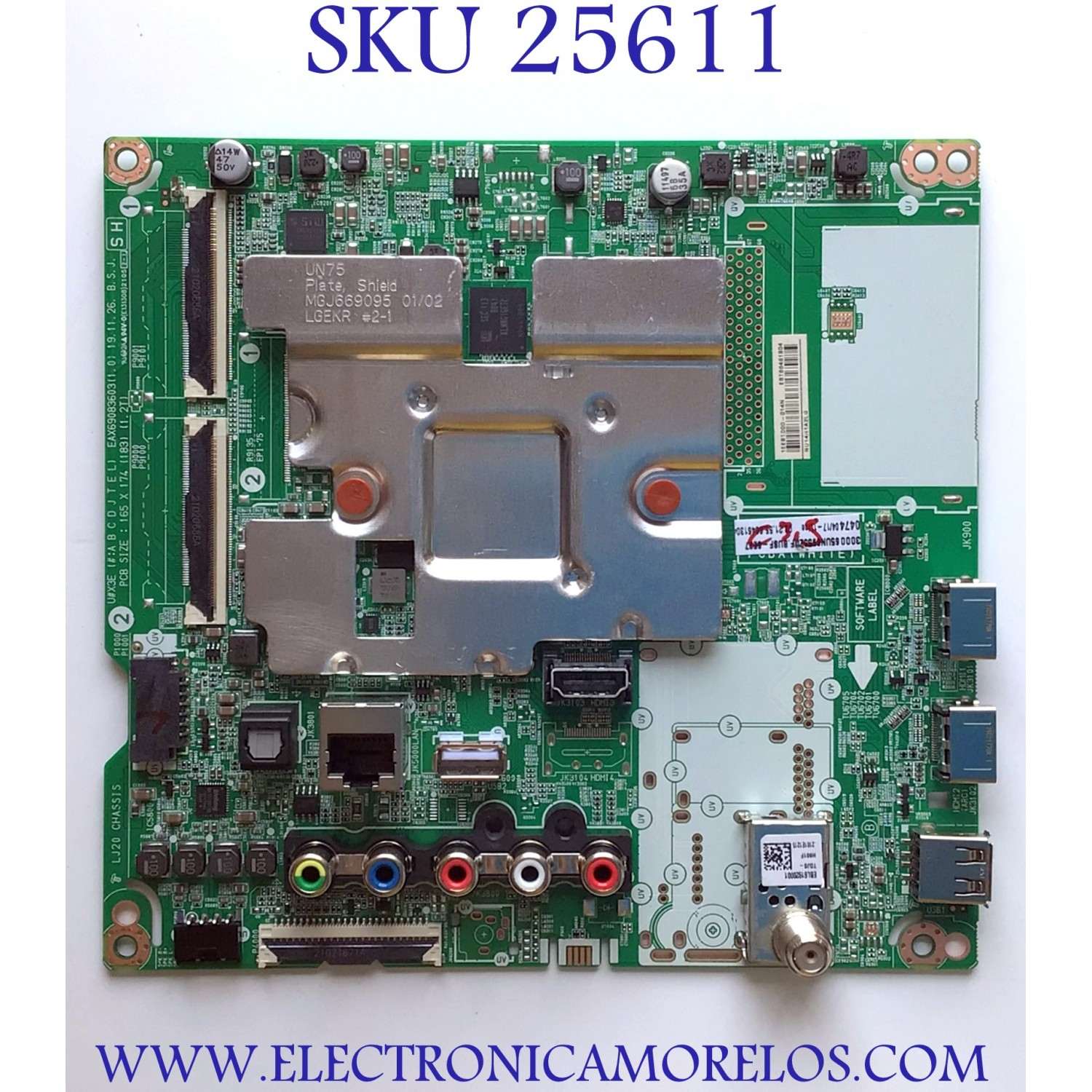 MAIN PARA TV LG 4K SMART TV UHD / NUMERO DE PARTE EBT66461304 / EAX69083603 / EAX69083603(1.0) / E131308 / PANEL NC650DQG-ABHX5 / MODELO 65UN6955ZUF / 65UN6955ZUF.BUSFLKR