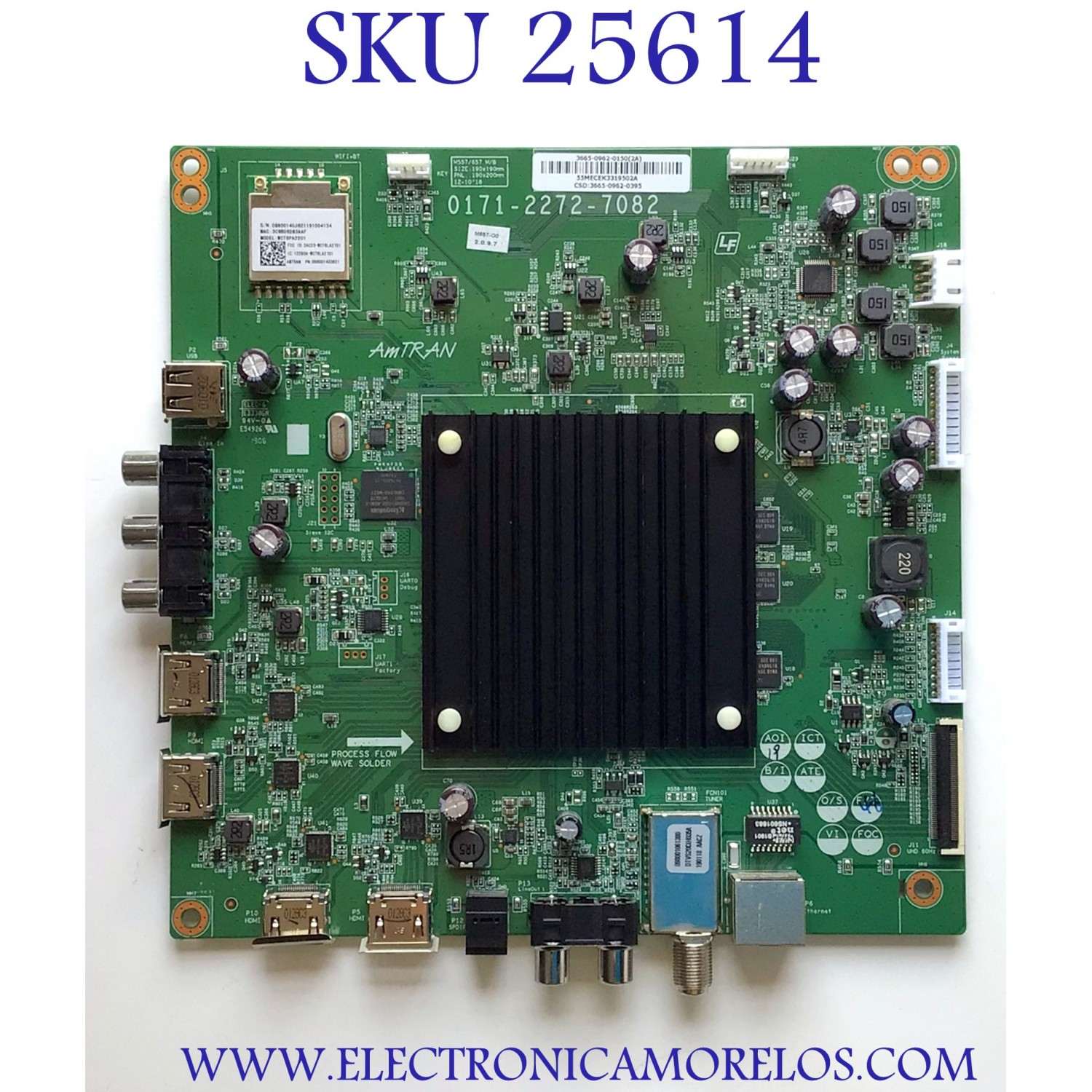 MAIN PARA TV VIZIO / NUMERO DE PARTE 3665-0962-0150 / 3665-0962-0150 / 3665-0962-0395 / MODELO M657-G0 / M657-G0 LAUAQD / M657-G0 LAUAQDKV