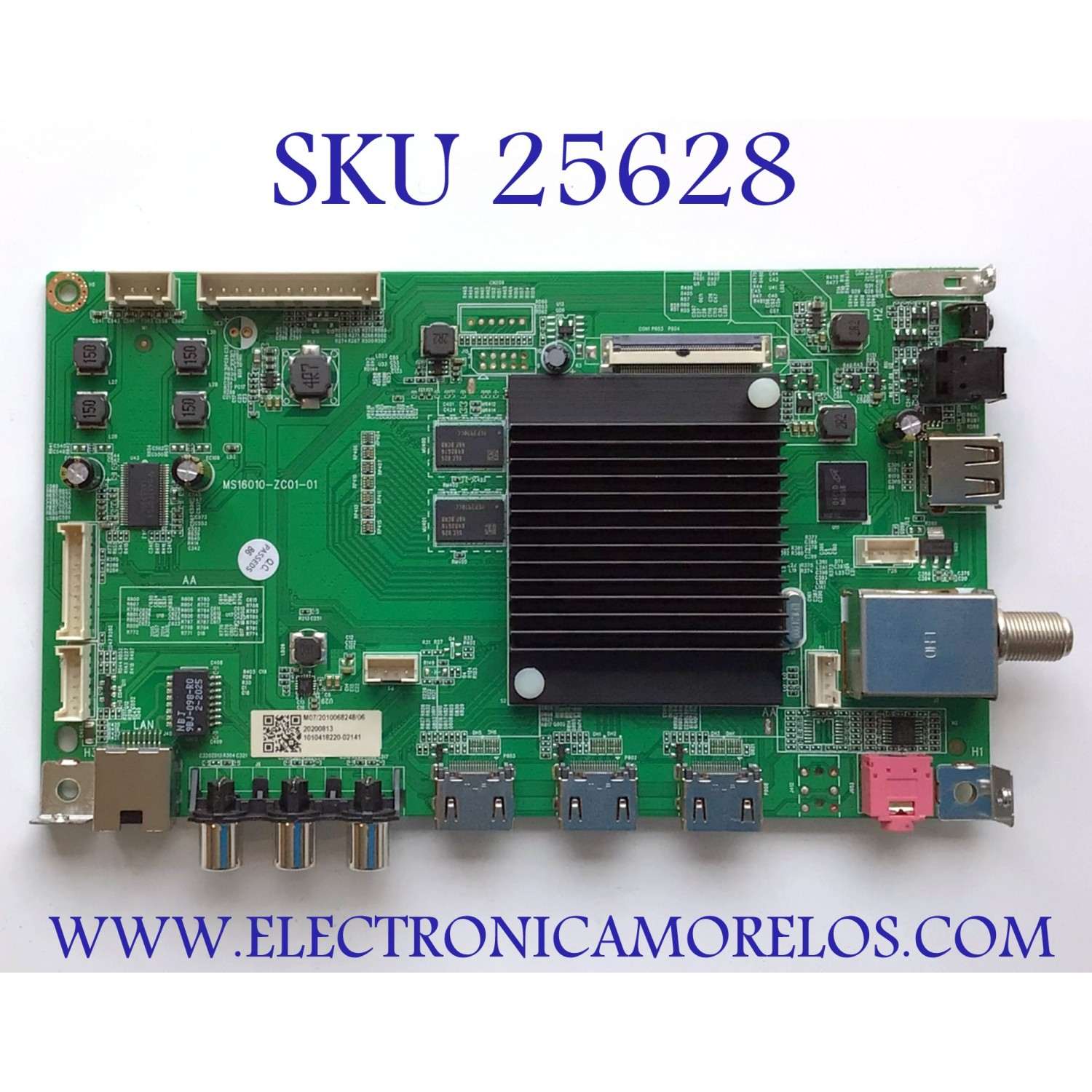 MAIN PARA TV JVC·ROKU TV 4K UHD HDR SMART TV / NUMERO DE PARTE 515C16010M07 / MS16010-ZC01-01 / E022M394-C1 / KB-6160 / E168066 / PANEL LC546PU4L / MODELO LT-55MAW705 / ((NOTA IMPORTANTE:CHECAR QUE EL PANEL Y MODELO CORRESPONDA CON SU TELEVISION...))