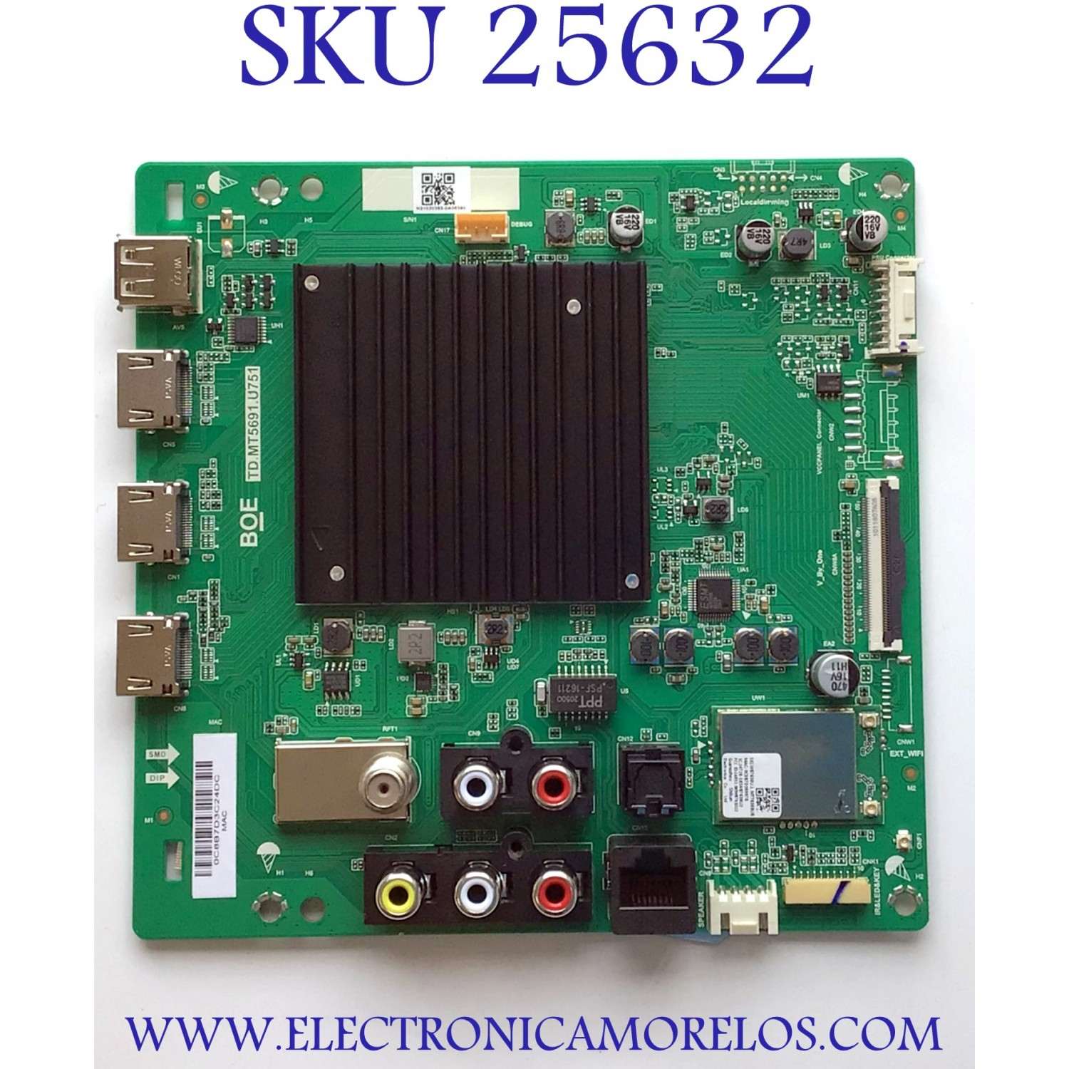 MAIN PARA TV VIZIO 4K UHD HDR SMART TV / NUMERO DE PARTE 60103-00756 / TD.MT5691.U751 / 4300091099 / 192E214065A / N21020383 / PANEL BOEI750WQ1 / MODELO V755-J04 / V755-J04 LBNFE5 / V755-J04 LBNFE5KX