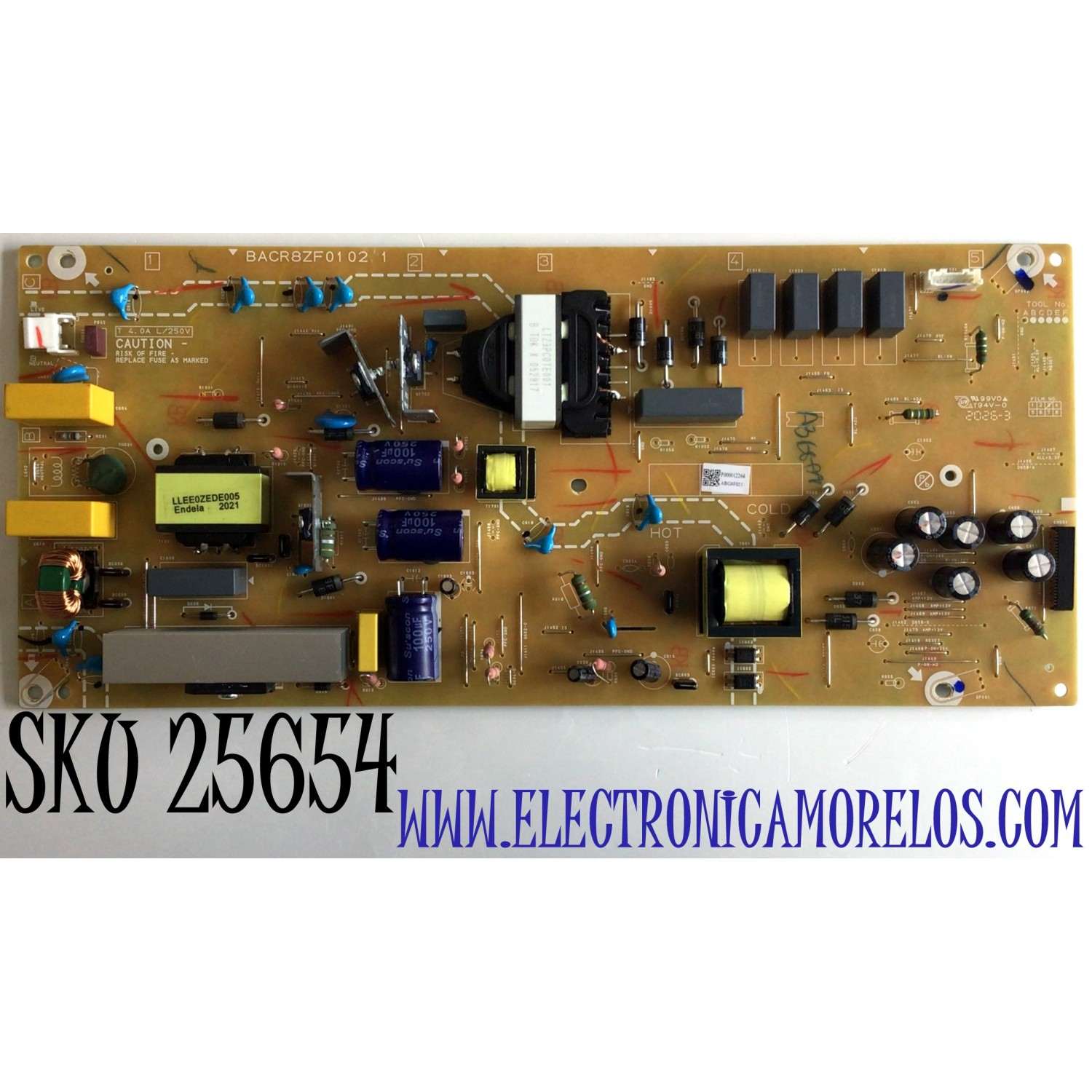 FUENTE DE PODER PARA TV PHILIPS / NUMERO DE PARTE ABG8F021 / BACR8ZF0102 1 / BACR8ZF01021 / MODELO 65PFL5604/F7 A
