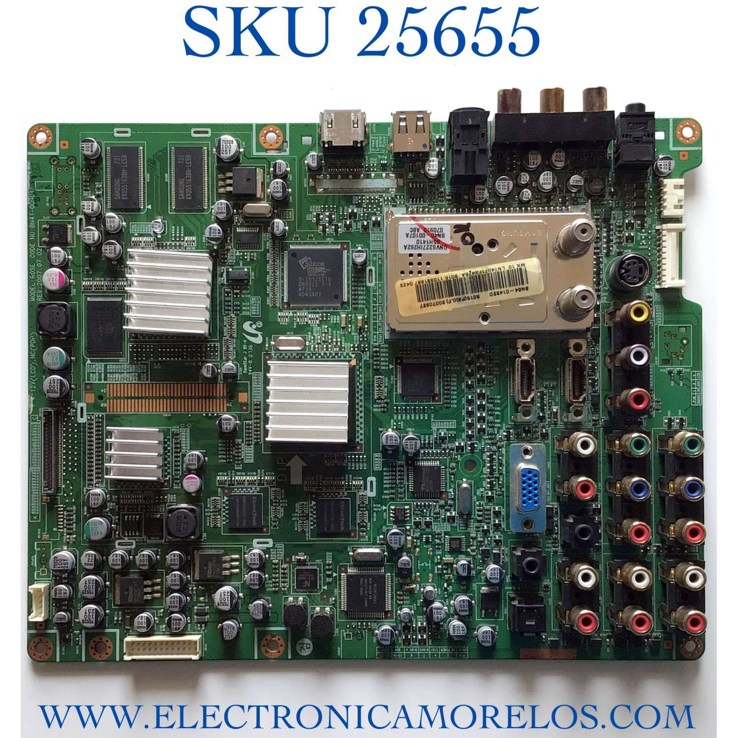 MAIN PARA TV SAMSUNG / NUMERO DE PARTE BN94-01432D / BN41-00904A / BN97-01749B / BN97-01739D / PANEL LTA400HH-L01 / MODELO LNT4071FX / LNT4071FX/XAA