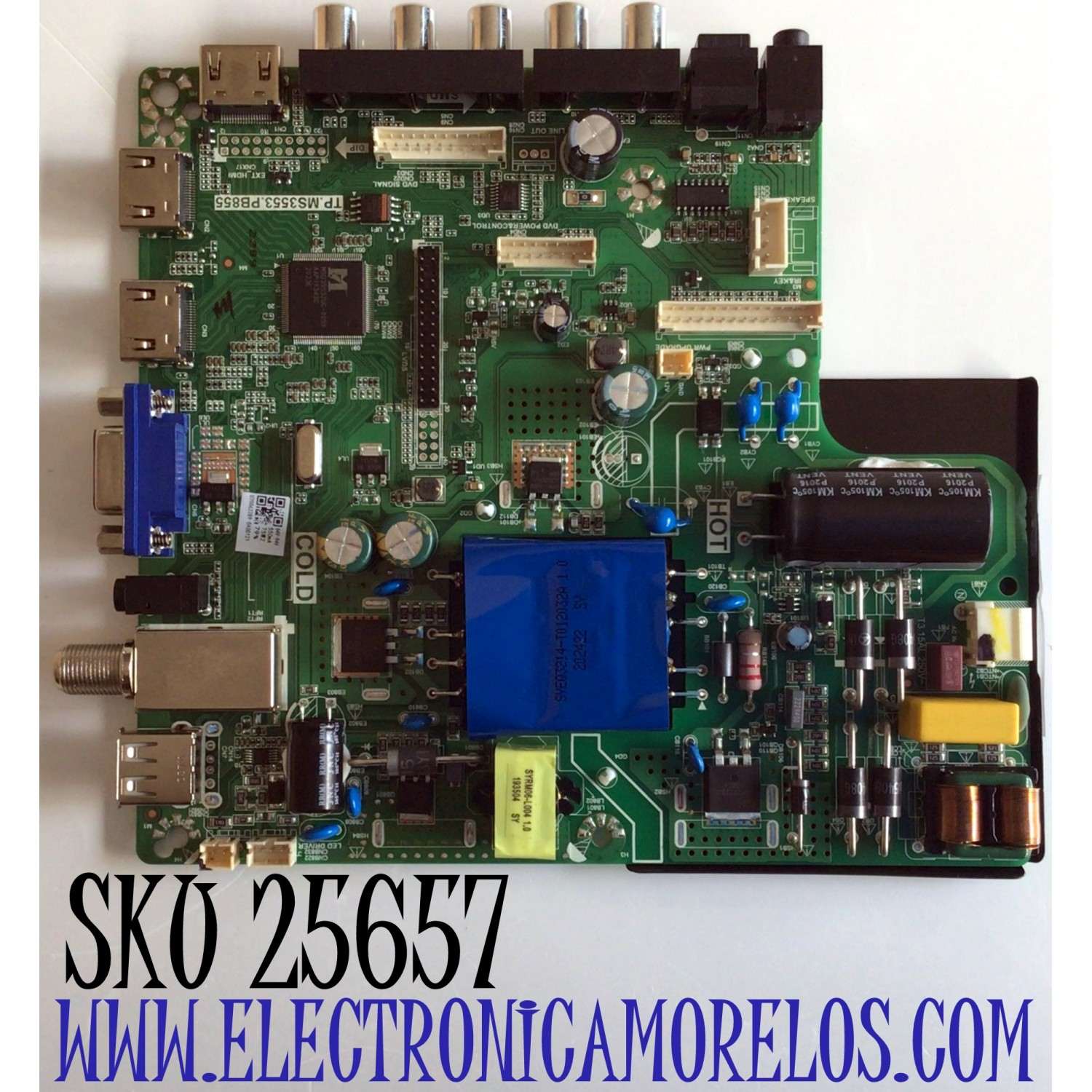 MAIN FUENTE PARA TV RCA / NUMERO DE PARTE AE0012791 / TP.MS3553.PB855 / U20062289 / U20062289-0A00121 / PANEL V400HJ6-PE1 C3 / MODELO RLDEDV4001-A-C