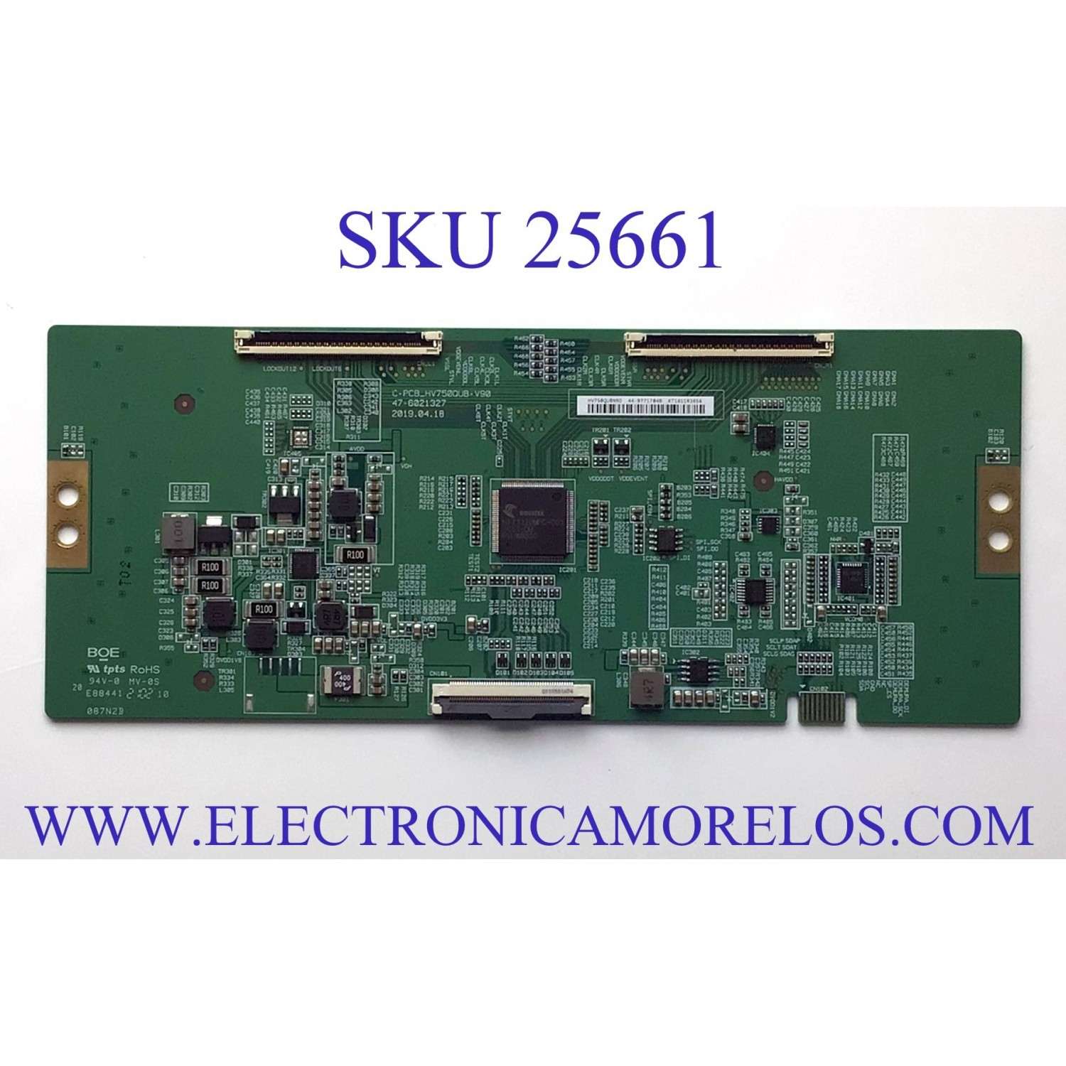 T-CON PARA TV VIZIO  (( NUEVA )) NUMERO DE PARTE 44-9771784B / 47-6021327 / C-PCB_HV750QUB-V90 / HV750QUBN9D / PANEL BOEI750WQ1 / MODELOS V755-H4 / V755-H4 LBNFB4 / V755-H4 LBNFB4KX / V755-H4 LBNFB4KW / V755-J04 / V755-J04 LBNFE5 / V755-J04 LBNFE5KX
