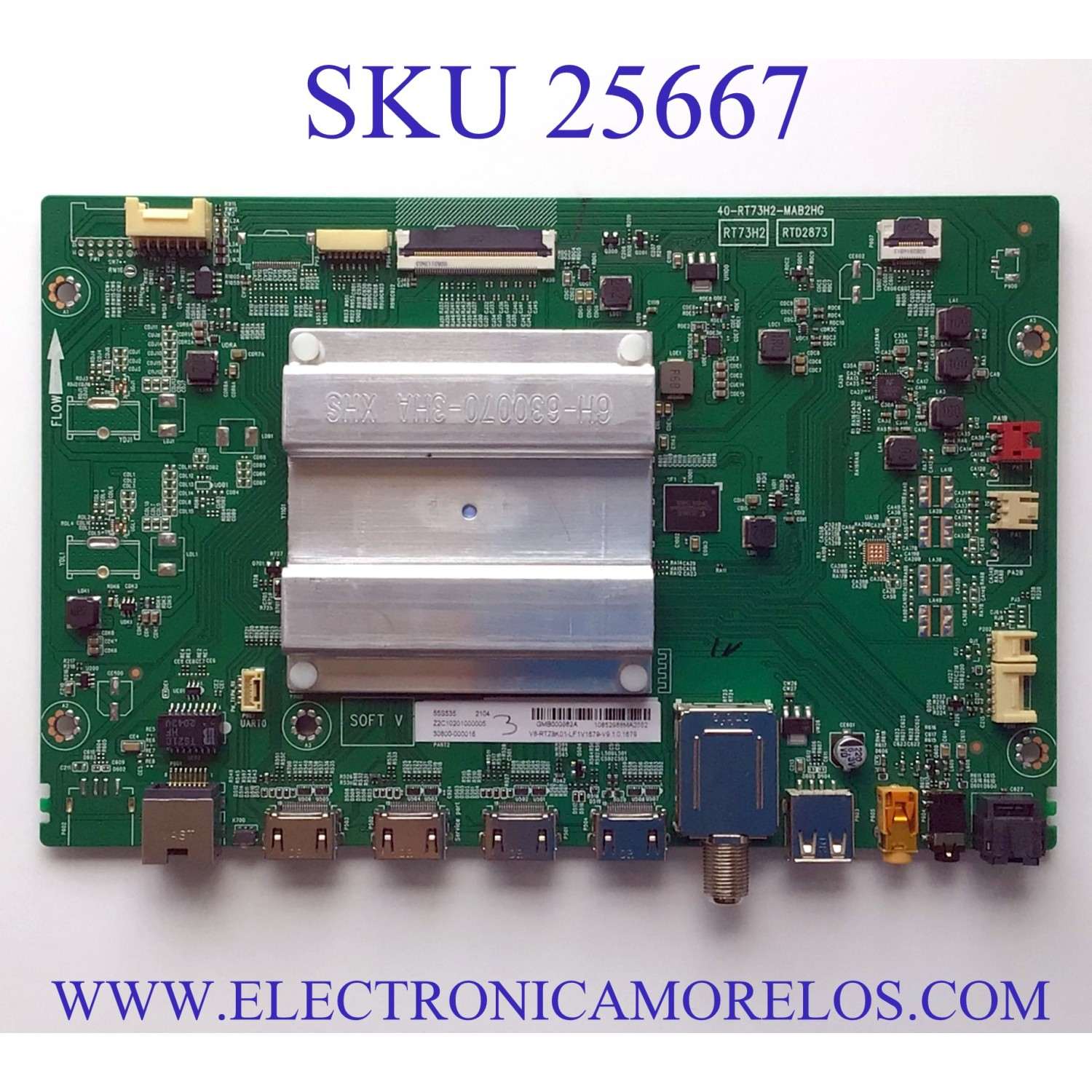 MAIN PARA TV TCL / NUMERO DE PARTE 30800-000016 / 40-RT73H2-MAB2HG / V8-RT73K01-LF1V1679-V9 / GMB000062A / Z2C10201000005 / PANEL LVU550NDJL CD9W00 / MODELO 55S535	