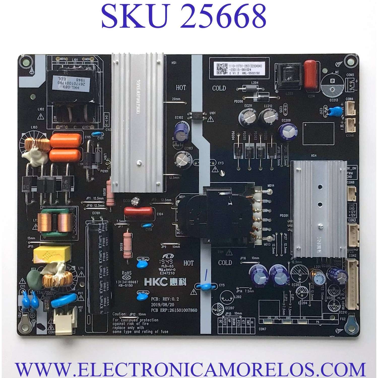 FUENTE SCEPTRE ANDROID TV 4K UHD SMART TV / NUMERO DE PARTE HKL-550215C / 261501007860 / 13134100687 / E347210 / KB-5150 / 1110-10791-260132004840-200115-001024 / PANEL HK500WLEDM-JH4DH / PT500GT01-1 / MODELO G50 / A518CVU