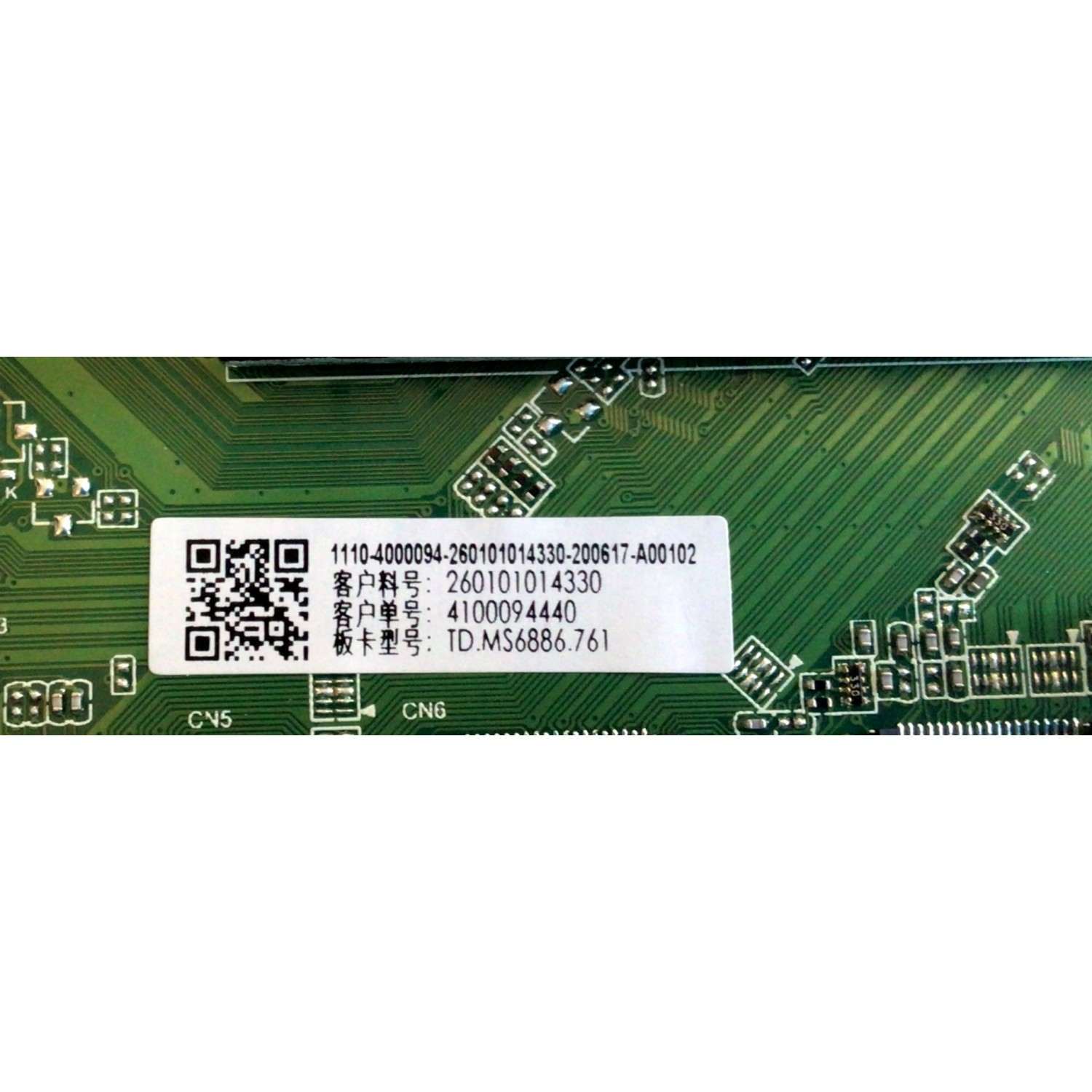 MAIN PARA TV SCEPTRE ANDROID TV 4K UHD SMART TV / NUMERO DE PARTE 260101014330 / TD.MS6886.761 / 4100094440 / A20063003 / LSC550FN11-2 / 1110-4000094-260101014330-200617-A00102 / PANEL'S HK550WLEDM-JH0GH / PT550GT01-01 / MODELOS G55 / A558CV-U - Imagen 4