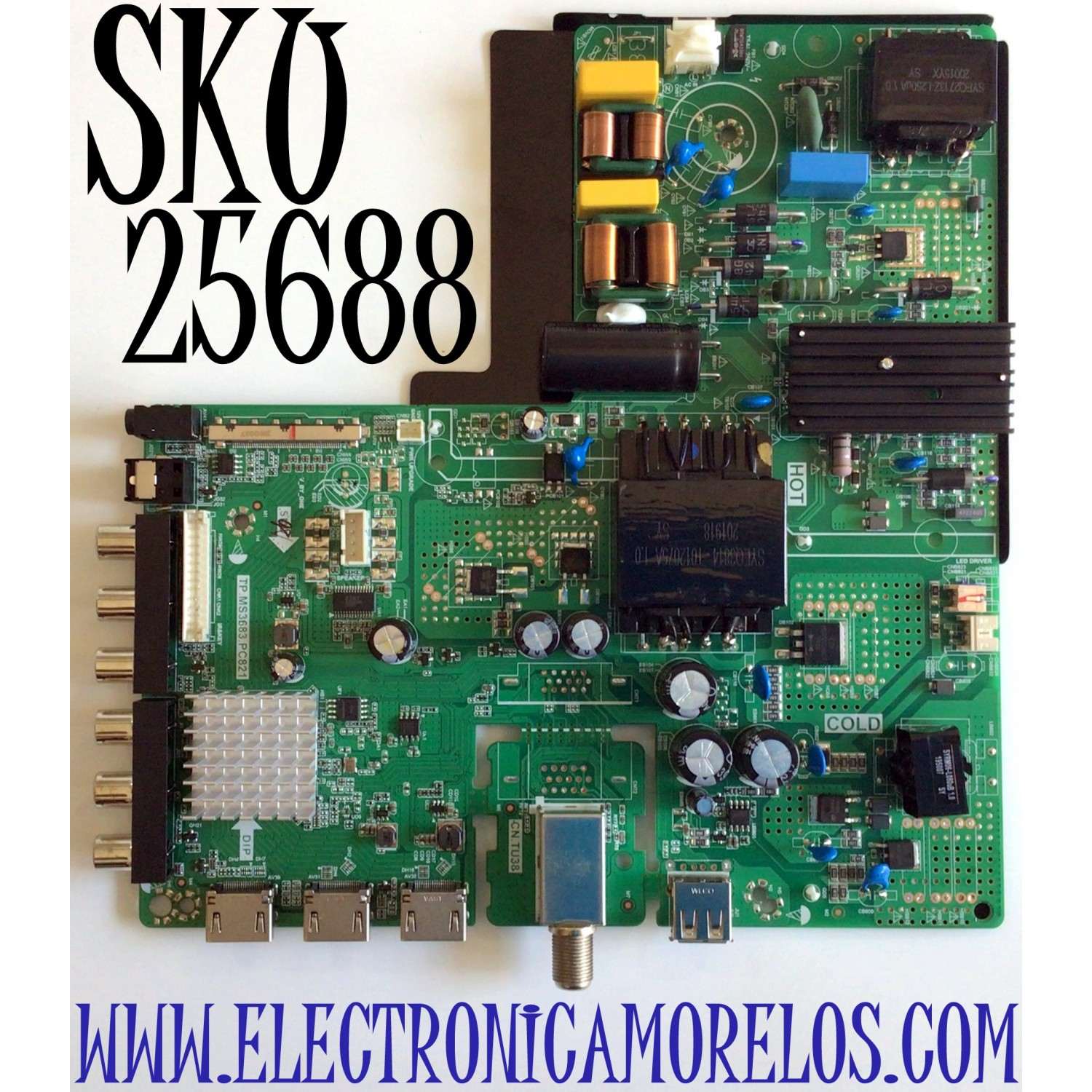 MAIN FUENTE (COMBO) PARA TV SCEPTRE / NUMERO DE PARTE A20042220 / TP.MS3683.PC821 / LC546PU2L-03 / A20042220-0A03053 / PANEL LC546PU2L-03 / MODELOS N55 / N55 POTV83BB / U550CV-U