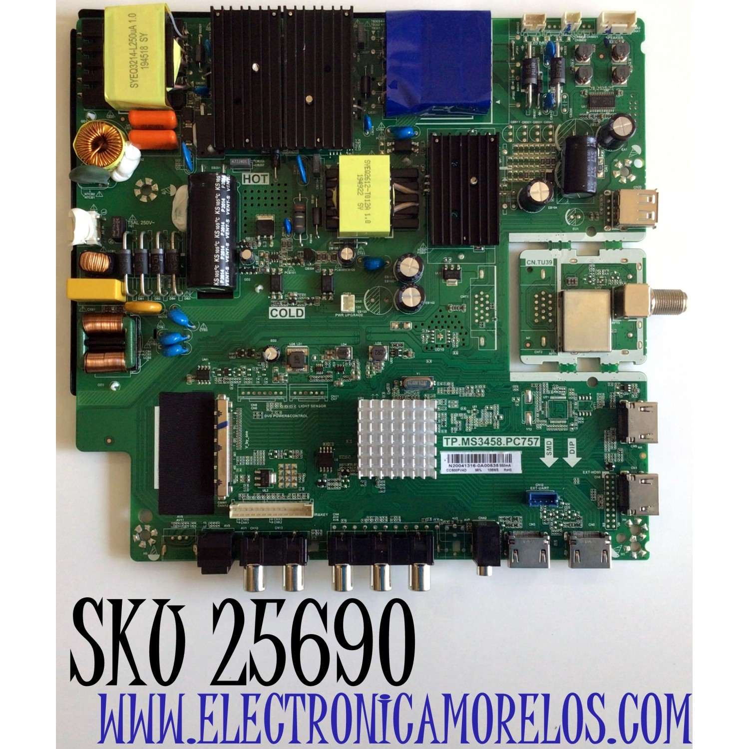 MAIN FUENTE (COMBO) PARA TV SCEPTRE 4K UHD RESOLUCION (3840 × 2160) / NUMERO DE PARTE N20041316 / CC500PV4D / N20041316-0A00535 / PANEL CC500PV4D / MODELOS W50 / W50 PMTV58GA / U515CV-U
