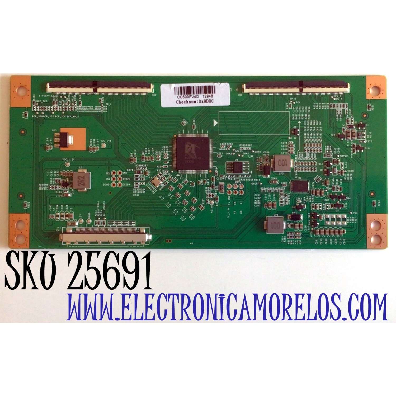 T-CON PARA TV SCEPTRE / NUMERO DE PARTE CC500PV4D / 0X9D0C / PANEL CC500PV4D / MODELOS W50 / W50 PMTV58GA / U515CV-U