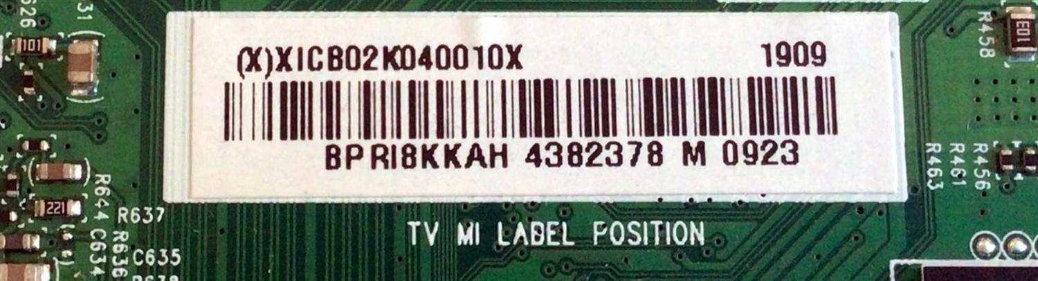 MAIN PARA TV VIZIO 4K HDR SMART TV / NUMERO DE PARTE 756TXICB02K040 / XICB02K040 / 715GA012-M0D-B00-005G / XICB02K040010X / PANEL'S TPT550U1-QVN05.U REV:S57B1X / TPT550U1-QVN05.U REV:S57B1AL / MODELOS V555-G1 / V555-G1 LTMWYI / V555-G1 LTCWYI - Imagen 3
