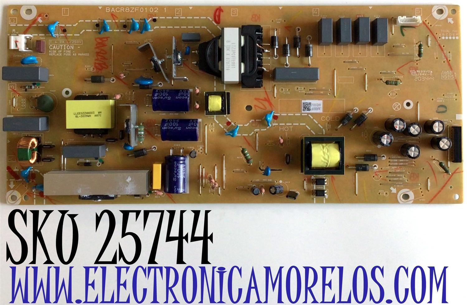 FUENTE DE PODER PHILIPS / NUMERO DE PARTE ABG8GMPW / ABG8GMPWT / BACR8ZF01 02 1 / BACR8ZF0102 1 / BACR8ZF01021 / MODELO 65PFL5604/F7