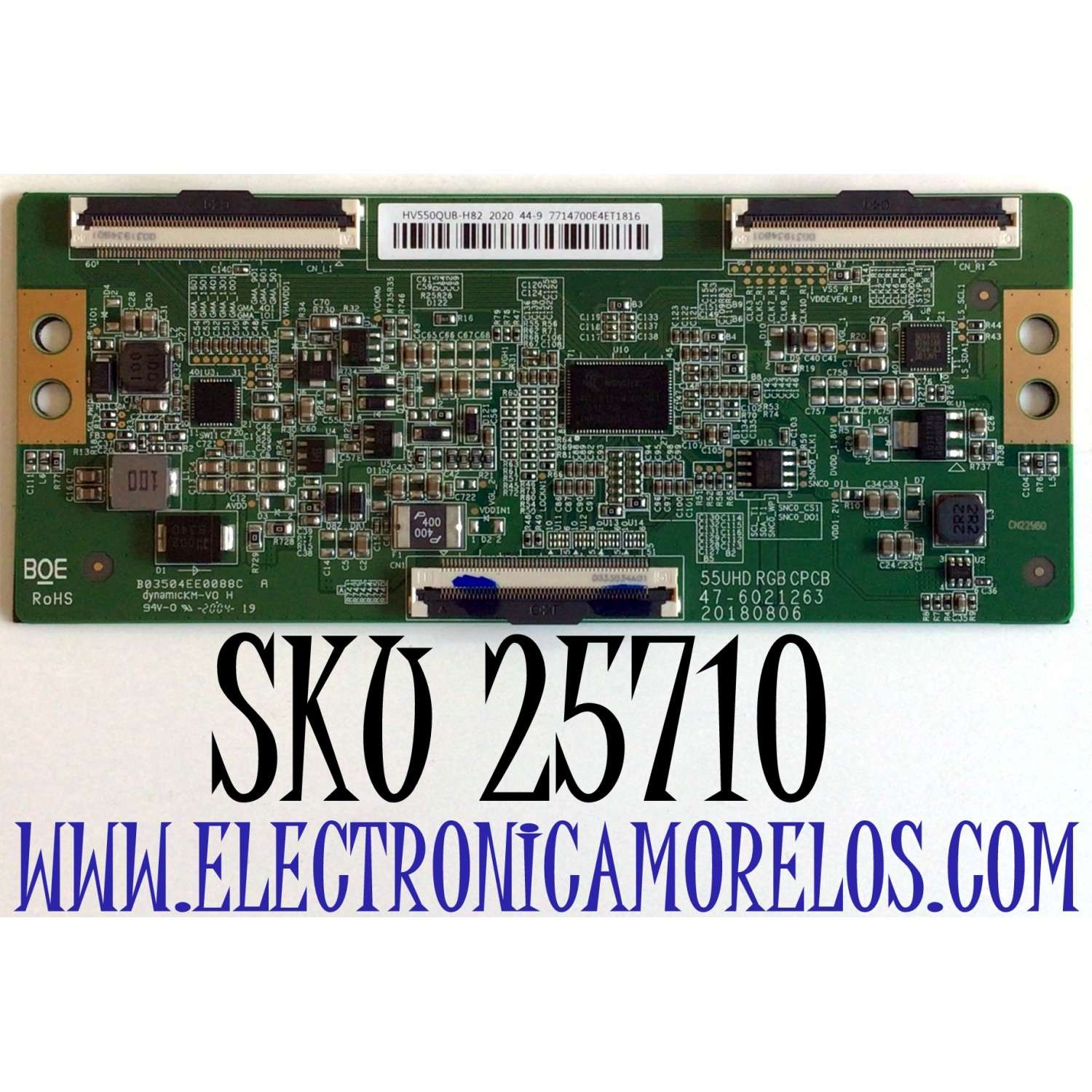T-CON PARA TV PHILIPS 4K ULTRA HD ANDROID SMART TV / NUMERO DE PARTE 44-97714700E / 47-6021263 / 20180806 / HV550QUB-H82 / B03504EE0088C / 44-9 7714700E / PANEL HV550QUB-F84 / 55PFL5604/F7 / 55PFL5604/F7 A