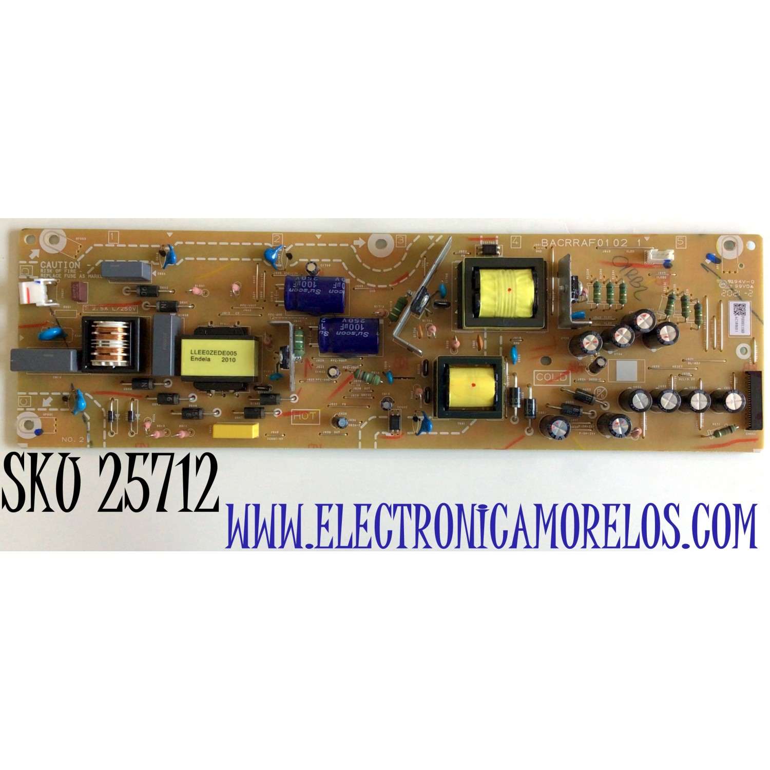 FUENTE DE PODER PARA TV PHILIPS / NUMERO DE PARTE AC1RB021 / BACRRAF0102 1 / BACRRAF01021 / PANEL HV550QUB-F84 / MODELO 55PFL5604/F7 / 55PFL5604/F7 A