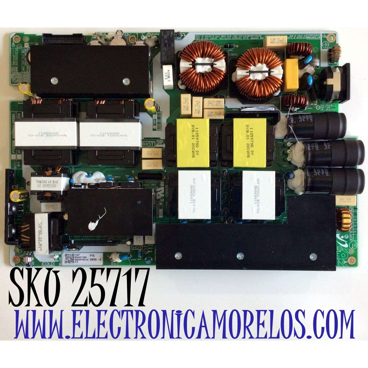 FUENTE DE PODER PARA CAJA ONE CONNECT SAMSUNG QLED / NUMERO DE PARTE BN44-01128A / BN4401128A / P75SB9N_AHS / E301536 / MODELO (75) PULGADAS