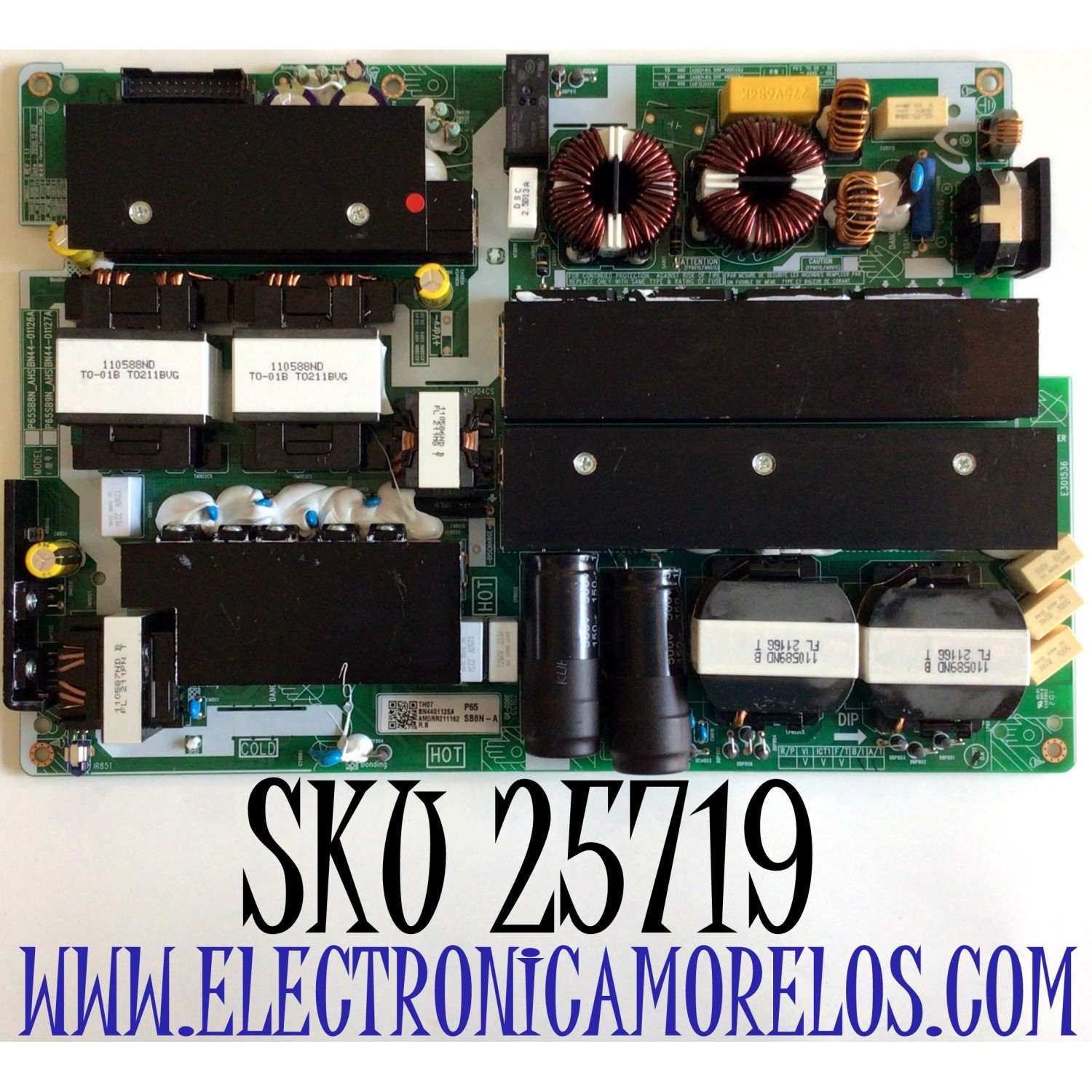 FUENTE DE PODER PARA CAJA ONE CONNECT SAMSUNG QLED / NUMERO DE PARTE BN44-01126A / BN4401126A / P65SB8N_AHS / E301536 / MODELO QN65QN800AFXZA