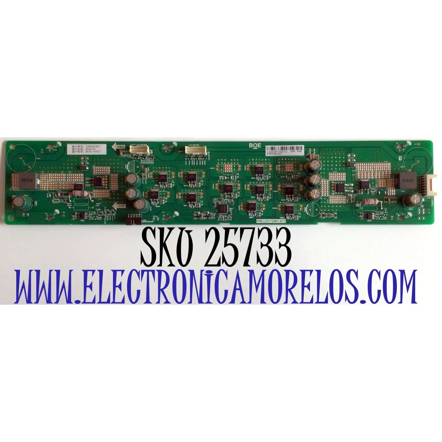 LED DRIVER PARA TV VIZIO / NUMERO DE PARTE 60101-03421 / PW.LD172W1.671 / HV550QUB-H10 / A19090567 / 4300034262 / M556-G4 / PANEL BOEI550WU1_H / MODELOS M556-G4 / M556-G4 LBNFQN / M556-G4 LBNFQNAV / M556-G4 LBPFQNBW / M556-G4 LBPFQNBV