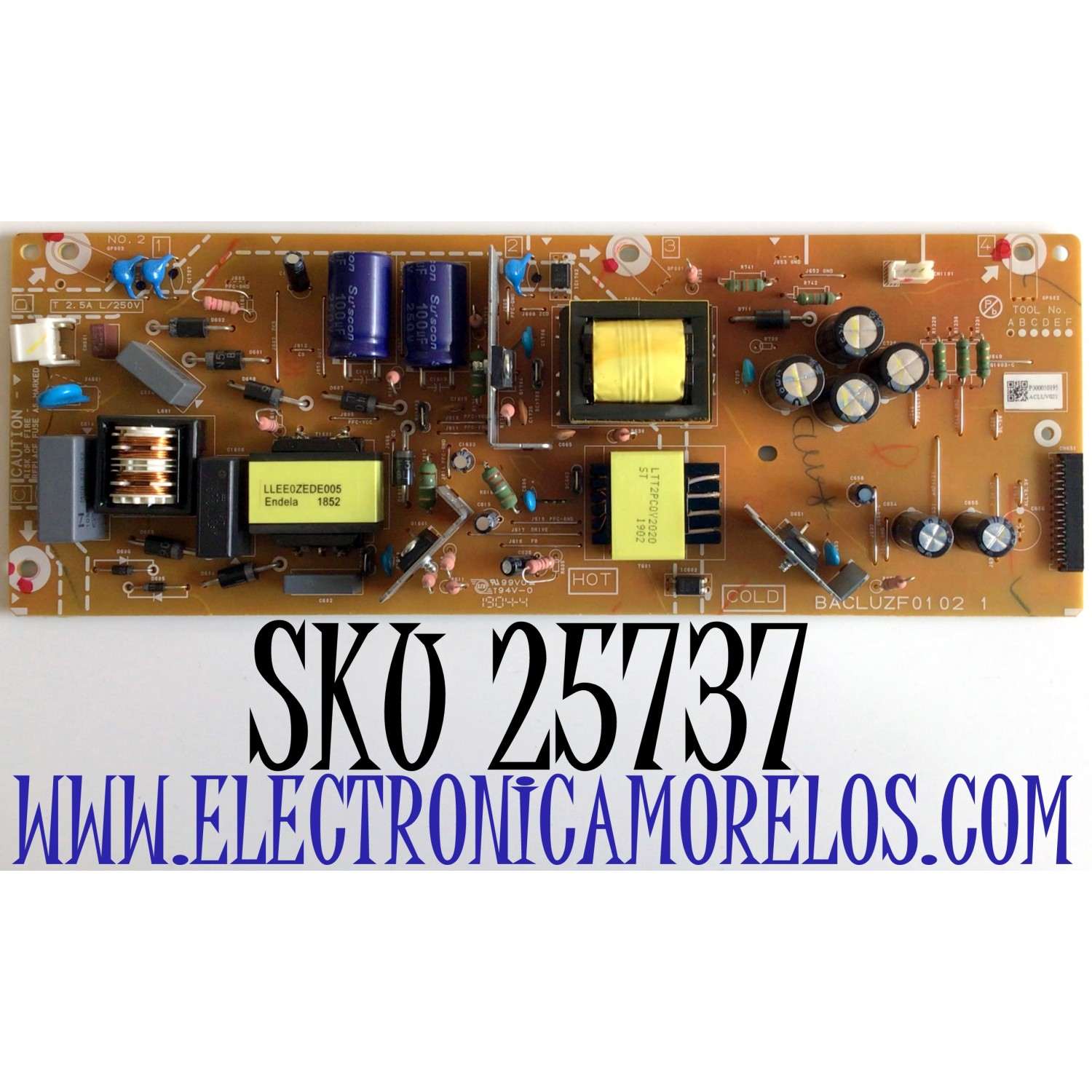 FUENTE DE PODER PARA TV PHILIPS / NUMERO DE PARTE ACLUV021 / BACLUZF0102 1 / BACLUZF01 02 1 / BACLUZF01021 / MODELO 50PFL5604/F7