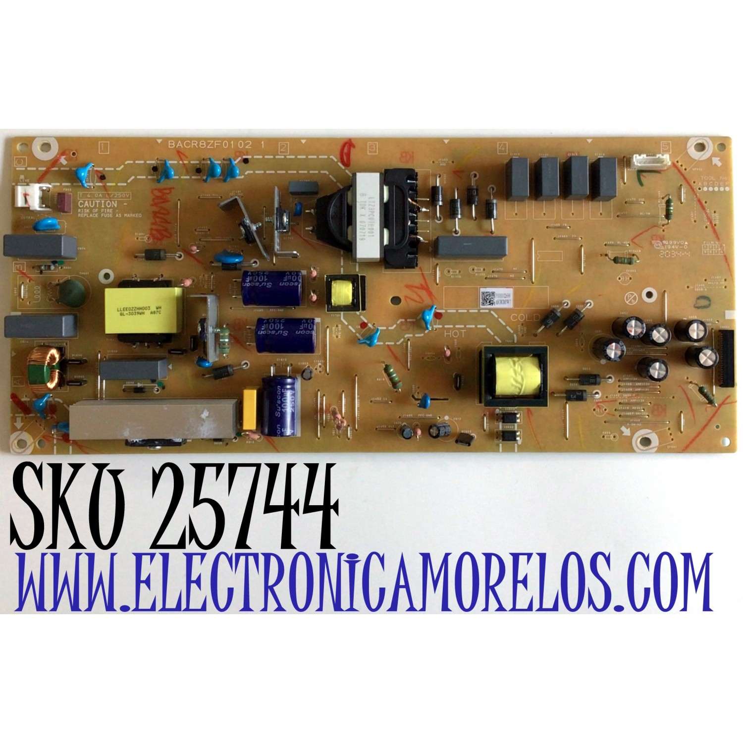 FUENTE DE PODER PHILIPS / NUMERO DE PARTE ABG8GMPW / ABG8GMPWT / BACR8ZF01 02 1 / BACR8ZF0102 1 / BACR8ZF01021 / MODELO 65PFL5604/F7
