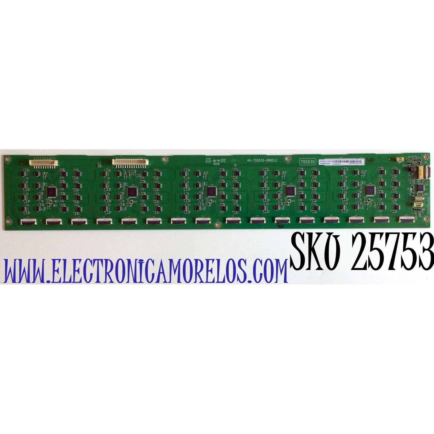 LED DRIVER PARA TV TCL / NUMERO DE PARTE 08-D75S535-DR200AA / 40-75S535-DRB2LG / V8-RT73K15-LC1V005 (A7A7) / 5S5352022TL04124 / GTC007703A / PANEL LVU750NDJL / DISPLAY ST7461D01-5 / MODELO 75S535