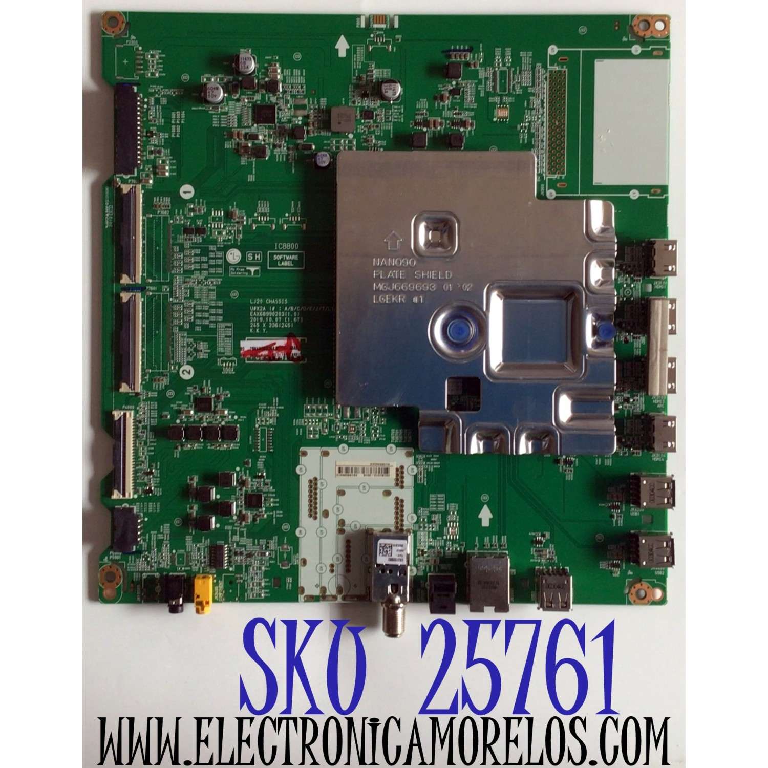MAIN PARA TV LG NANOCELL 4K UHD SMART TV / NUMERO DE PARTE EBU66093210 / EAX68990203 / EAX68990203(1.0) / PANEL NC750DQB-AAJH1 / MODELO 75NAN090UNA / 75NANO90UNA / 75NANO90UNA.BUSWLJR