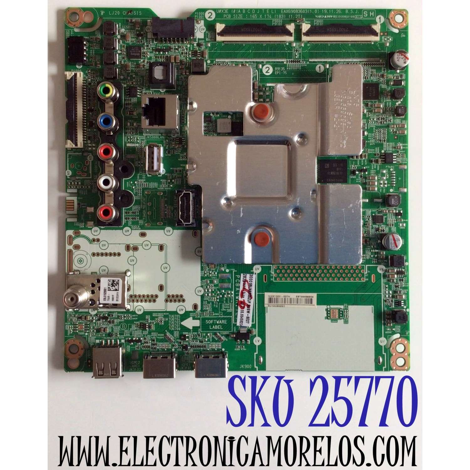 MAIN PARA TV LG ORIGINAL 4K UHD SMART TV / NUMERO DE PARTE EBT66458204 / EAX69083603 / EAX69083603(1.0) / 66458204 / PANEL NC550DQG-AAHX1 / DISPLAY LC550DQJ (SM)(A1) / MODELO 55UN6955ZUF / 55UN6955ZUF.BUSWLKR / 55UN69ZUF.BUSWLKR