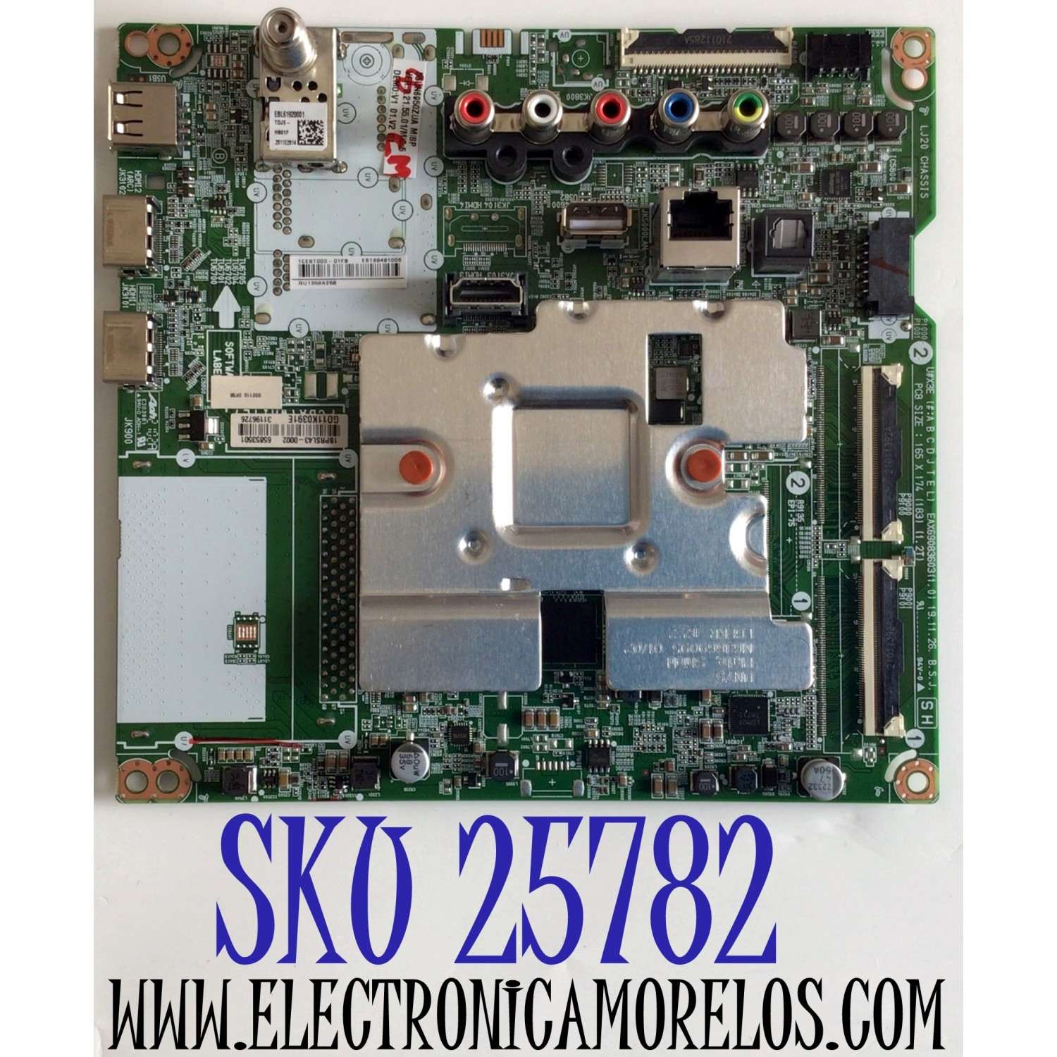 MAIN PARA TV LG 4K UHD SMART TV / NUMERO DE PARTE EBT66491006 / EAX69083603 / EAX69083603(1.0) / 65853501 / 31196726 / PANEL NC550DGG-AAGPA / DISPLAY LC550DGJ(SL)(A2) / MODELO 55UN6950ZUA / 55UN6950ZUA.AUSWLKR
