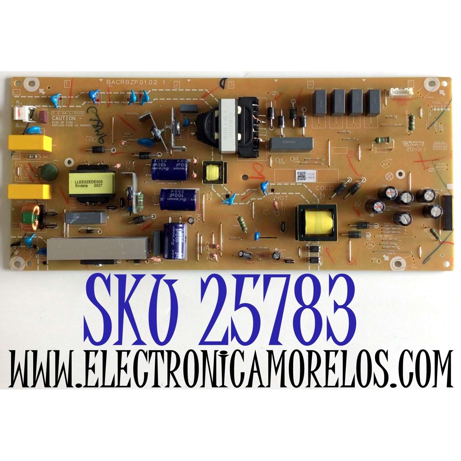 FUENTE DE PODER PARA TV PHILIPS / NUMERO DE PARTE AC78WMPW / BACR8ZF0102 1 / BACR8ZF01021 / BACR8ZF01 02 1 / AC78WMPW T / MODELO 65PLF4864/F7 C