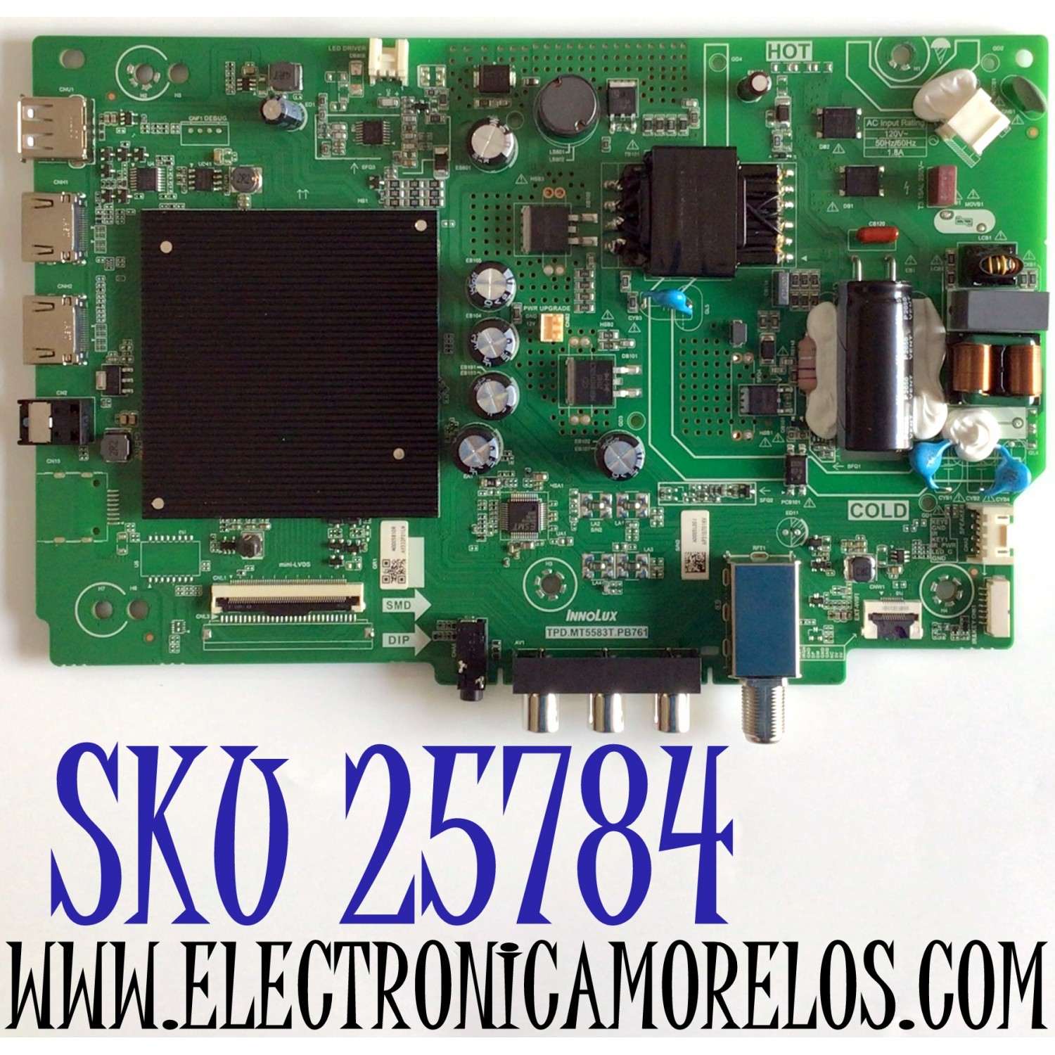 MAIN FUENTE (COMBO) PARA TV VIZIO / NUMERO DE PARTE A0005L00J / TPD.MT5583T.PB761 / M0005810R / 6M03A0005J00V / 6M03A0005L00J / 6M03M0005810R / PANEL V400HJ9-D03 / MODELO D40F-J09 / D40F-J09 LINID4 / D40F-J09 LINID4KX
