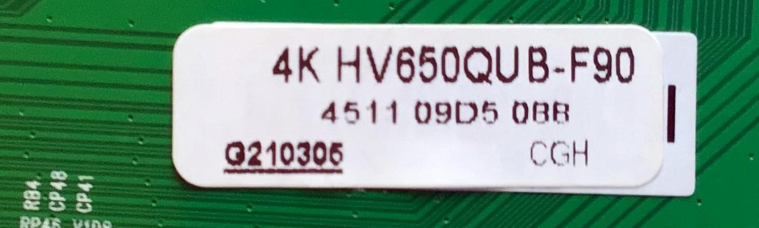 T-CON PARA TV RCA NUMERO DE PARTE HV650QUB-F90 / 4511 09D5 0BB  / G210305 / MODELO RWOSU6547-B - Imagen 2